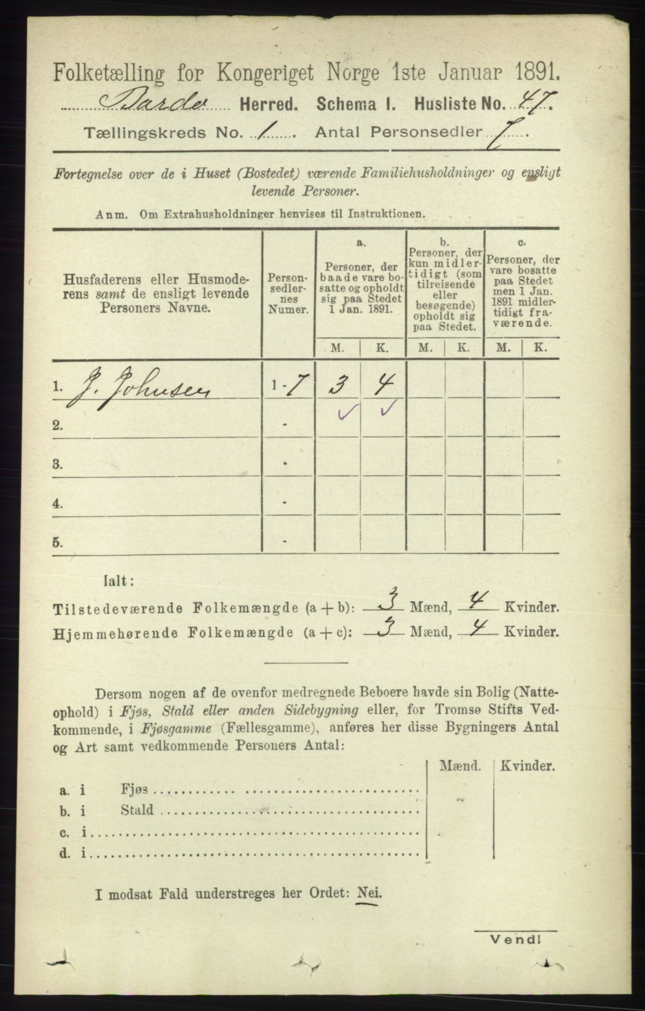 RA, 1891 census for 1922 Bardu, 1891, p. 55