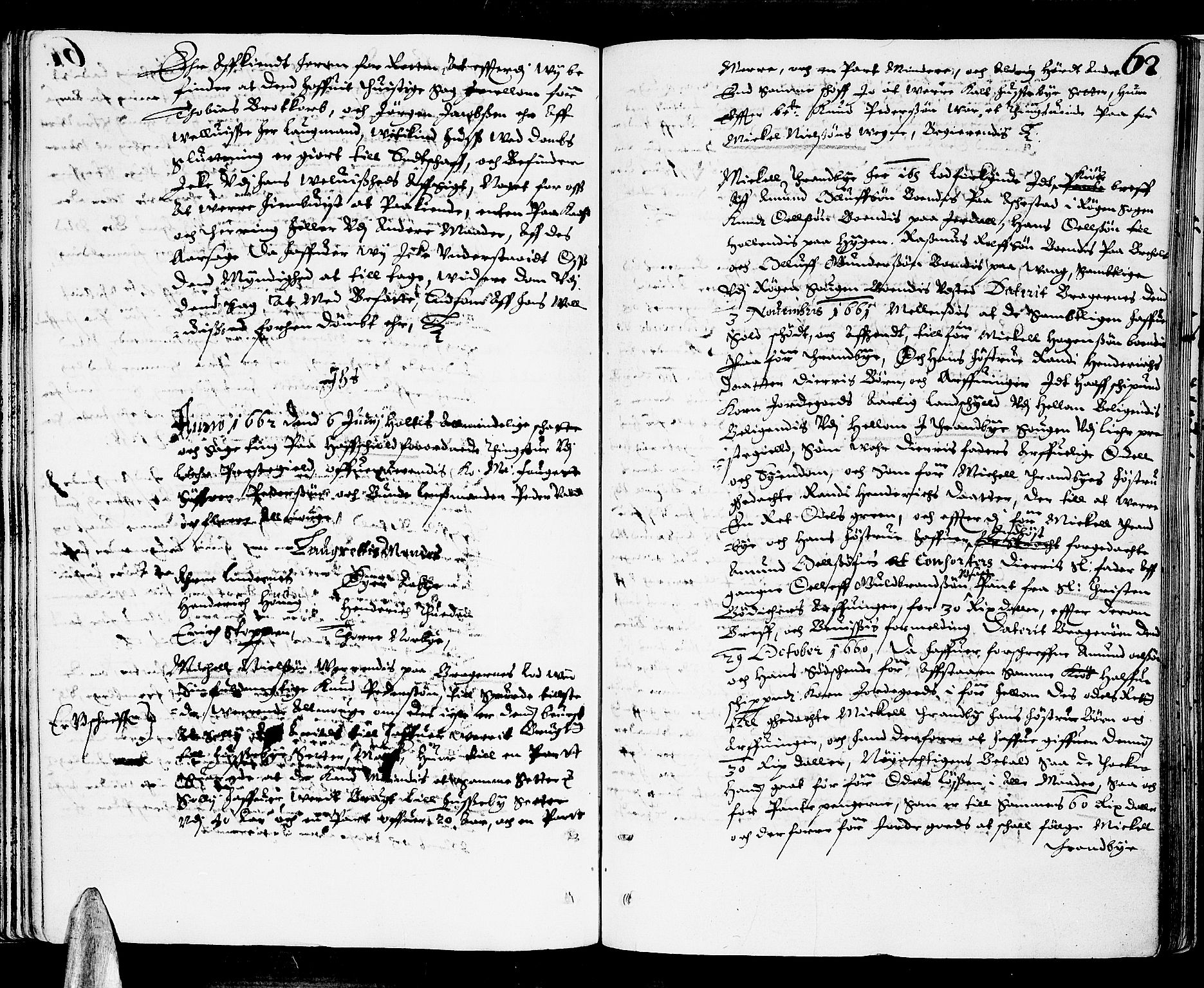 Lier, Røyken og Hurum sorenskriveri, SAKO/A-89/F/Fa/L0004: Tingbok, 1662, p. 62