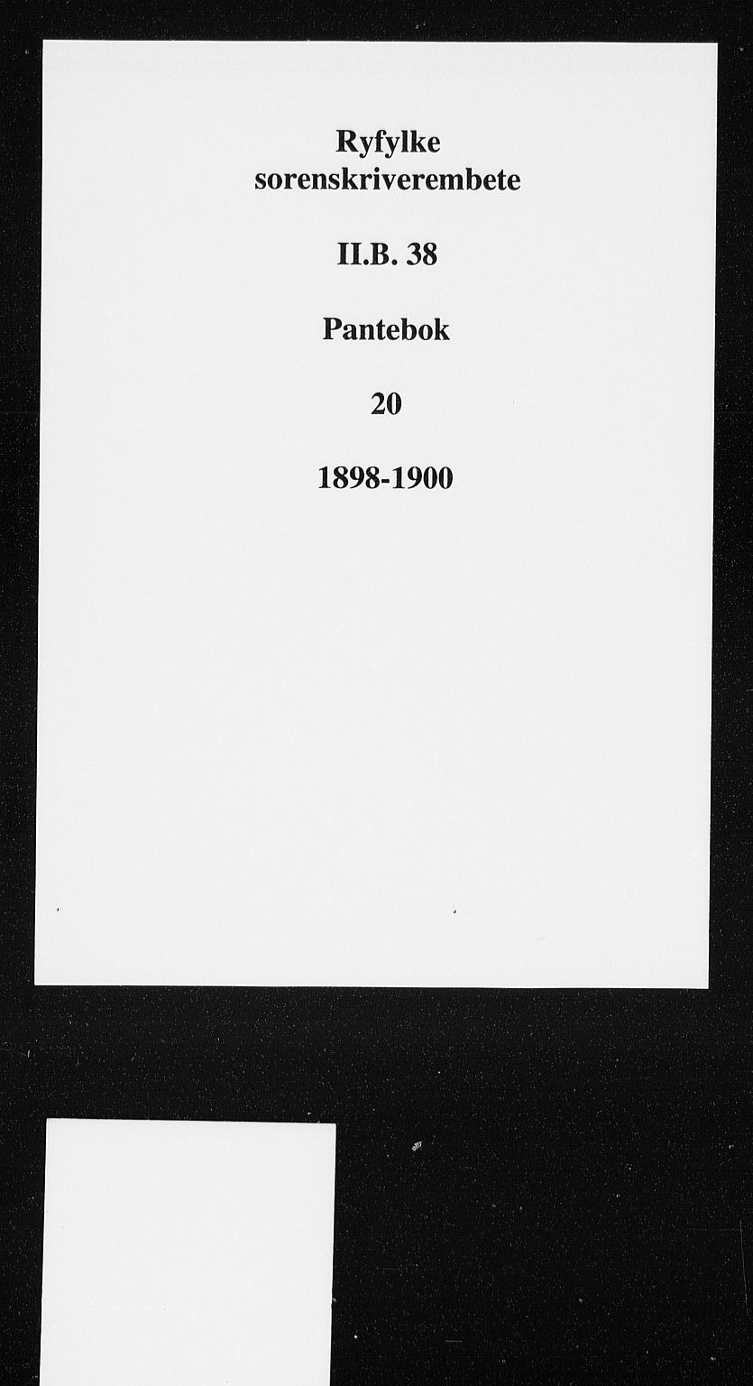 Ryfylke tingrett, SAST/A-100055/001/II/IIB/L0038: Mortgage book no. 20, 1898-1900