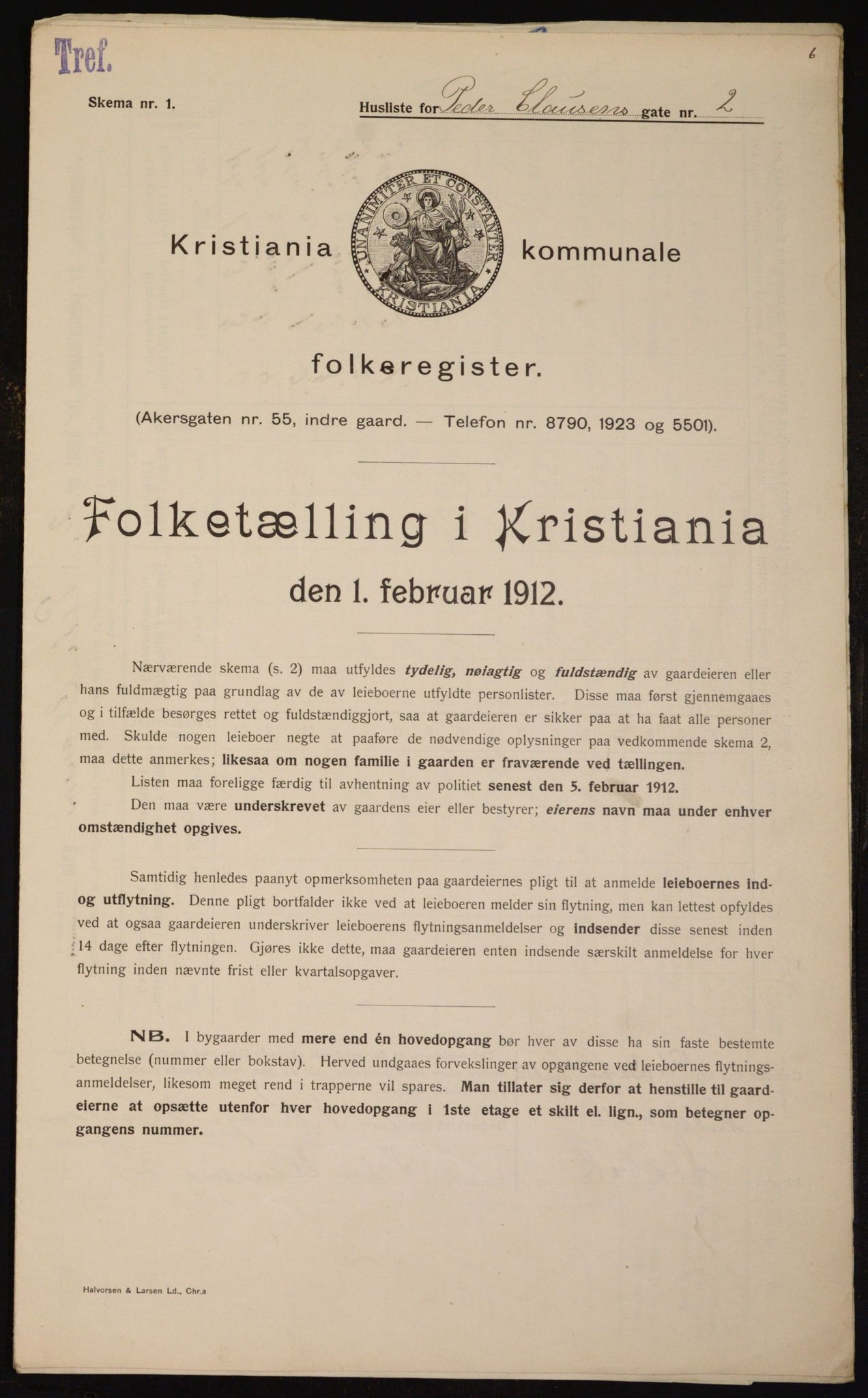 OBA, Municipal Census 1912 for Kristiania, 1912, p. 79348