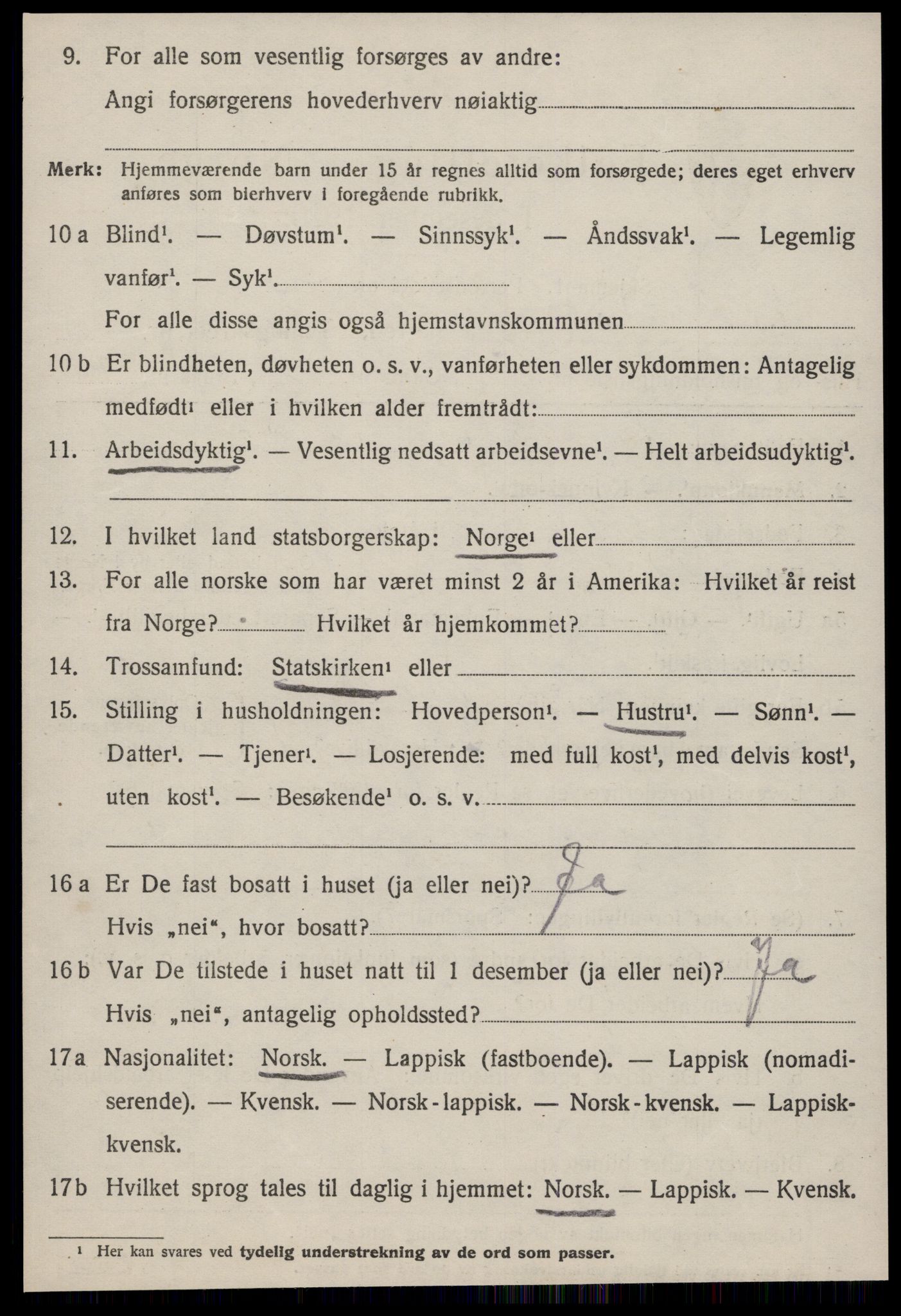 SAT, 1920 census for Buvik, 1920, p. 1225