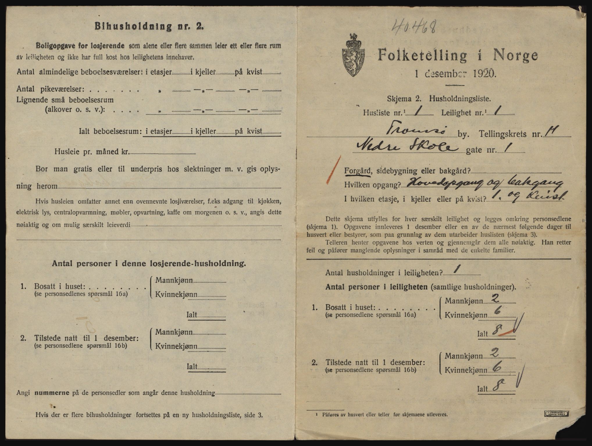 SATØ, 1920 census for Tromsø, 1920, p. 5551