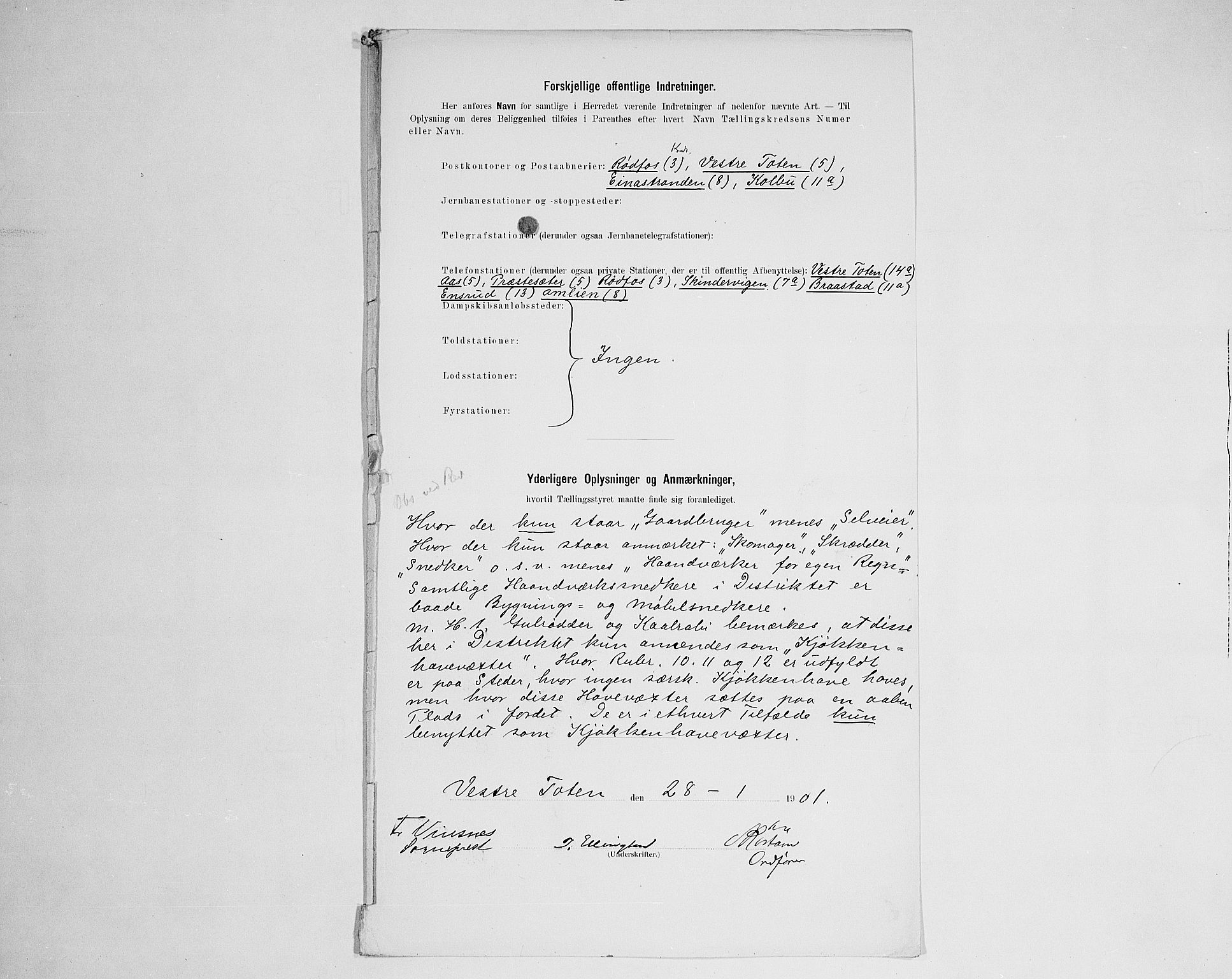 SAH, 1900 census for Vestre Toten, 1900, p. 22