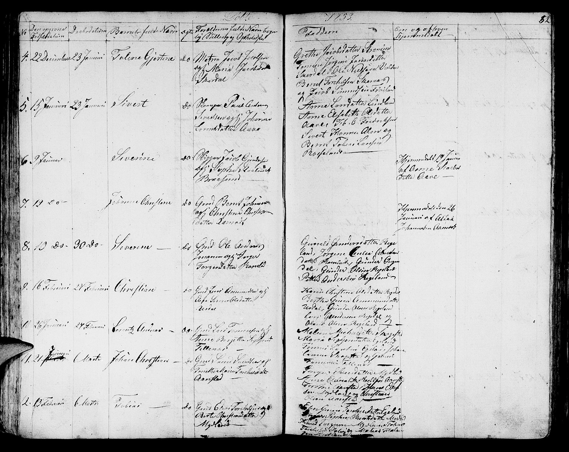 Sokndal sokneprestkontor, AV/SAST-A-101808: Parish register (copy) no. B 2, 1849-1865, p. 52