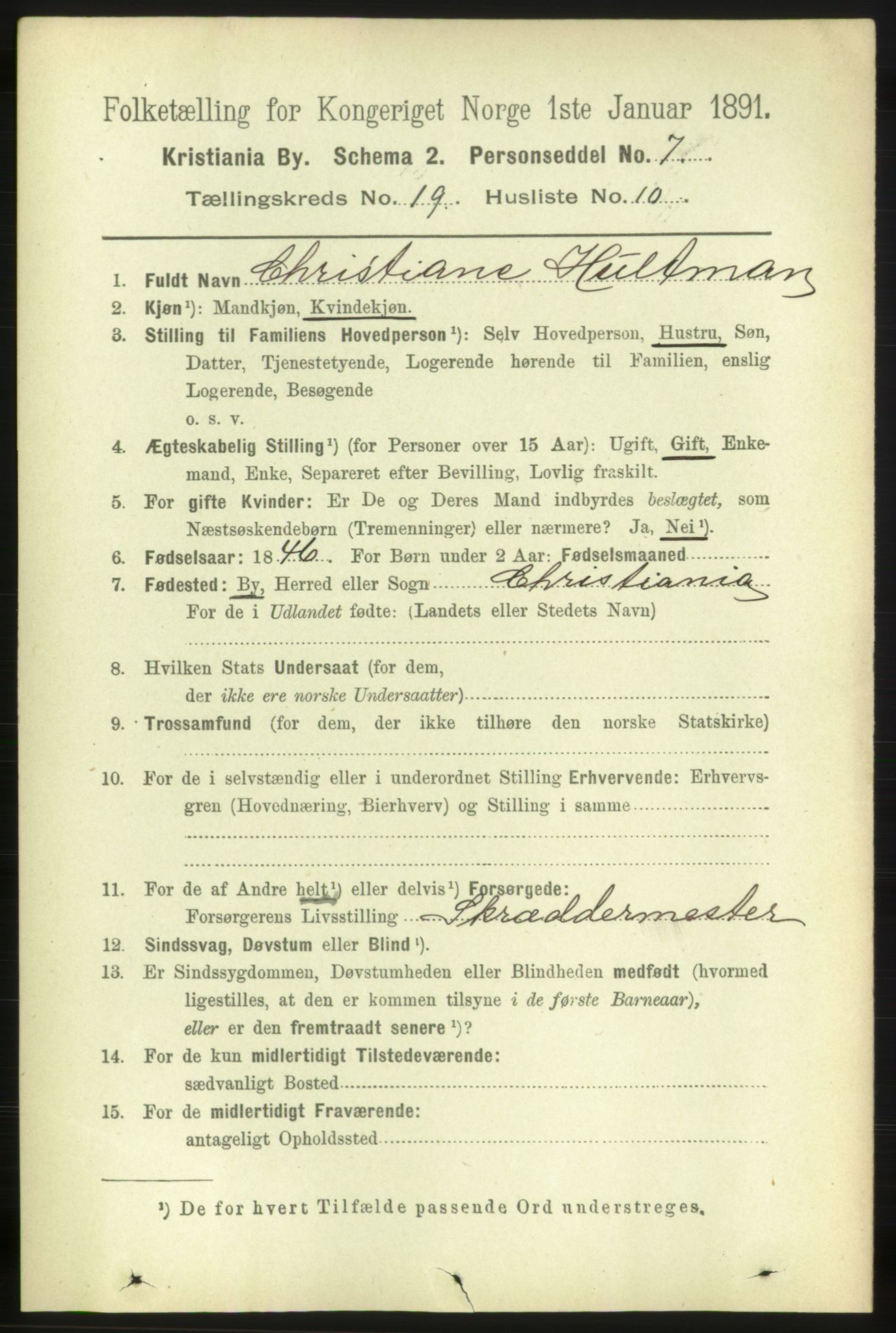 RA, 1891 census for 0301 Kristiania, 1891, p. 9728