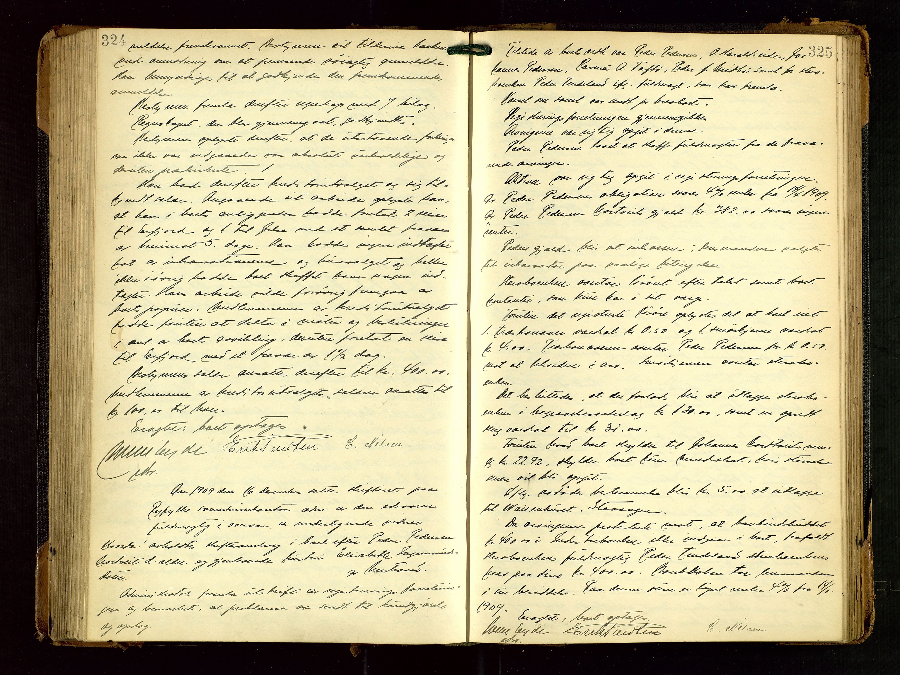 Ryfylke tingrett, AV/SAST-A-100055/001/IV/IVF/L0016: Skifteforhandlingsprotokoll, 1906-1915, p. 324-325