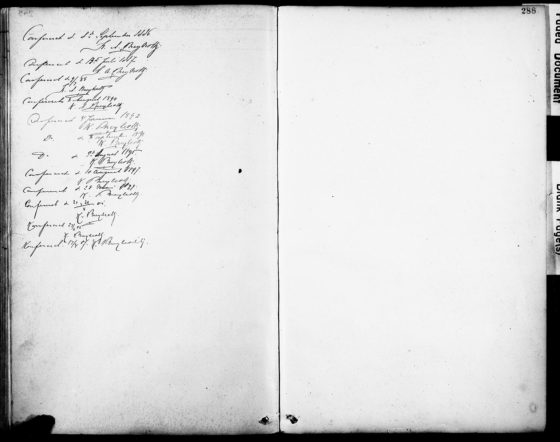 Askvoll sokneprestembete, SAB/A-79501/H/Hab/Haba/L0003: Parish register (copy) no. A 3, 1886-1928, p. 288