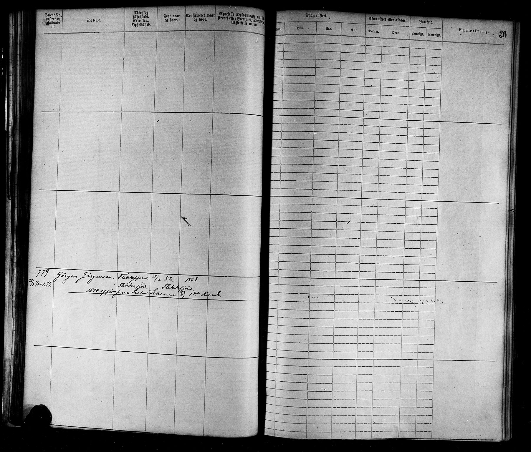 Flekkefjord mønstringskrets, AV/SAK-2031-0018/F/Fa/L0002: Annotasjonsrulle nr 1-1920 med register, N-2, 1870-1891, p. 56