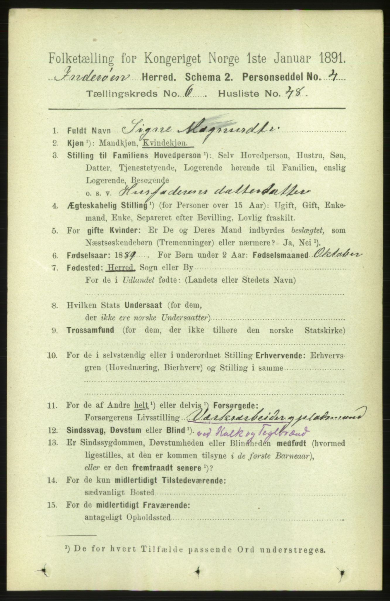 RA, 1891 census for 1729 Inderøy, 1891, p. 3657