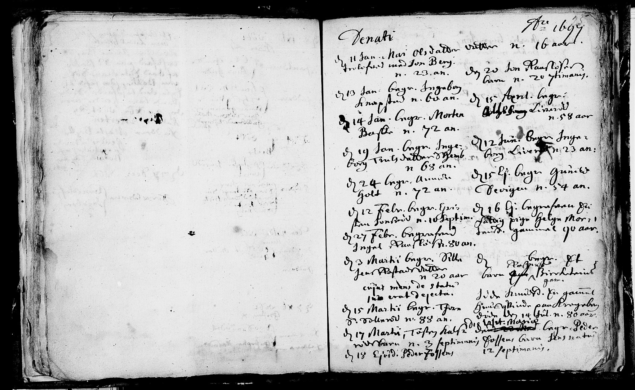 Våle kirkebøker, AV/SAKO-A-334/F/Fa/L0001: Parish register (official) no. I 1, 1693-1704, p. 25