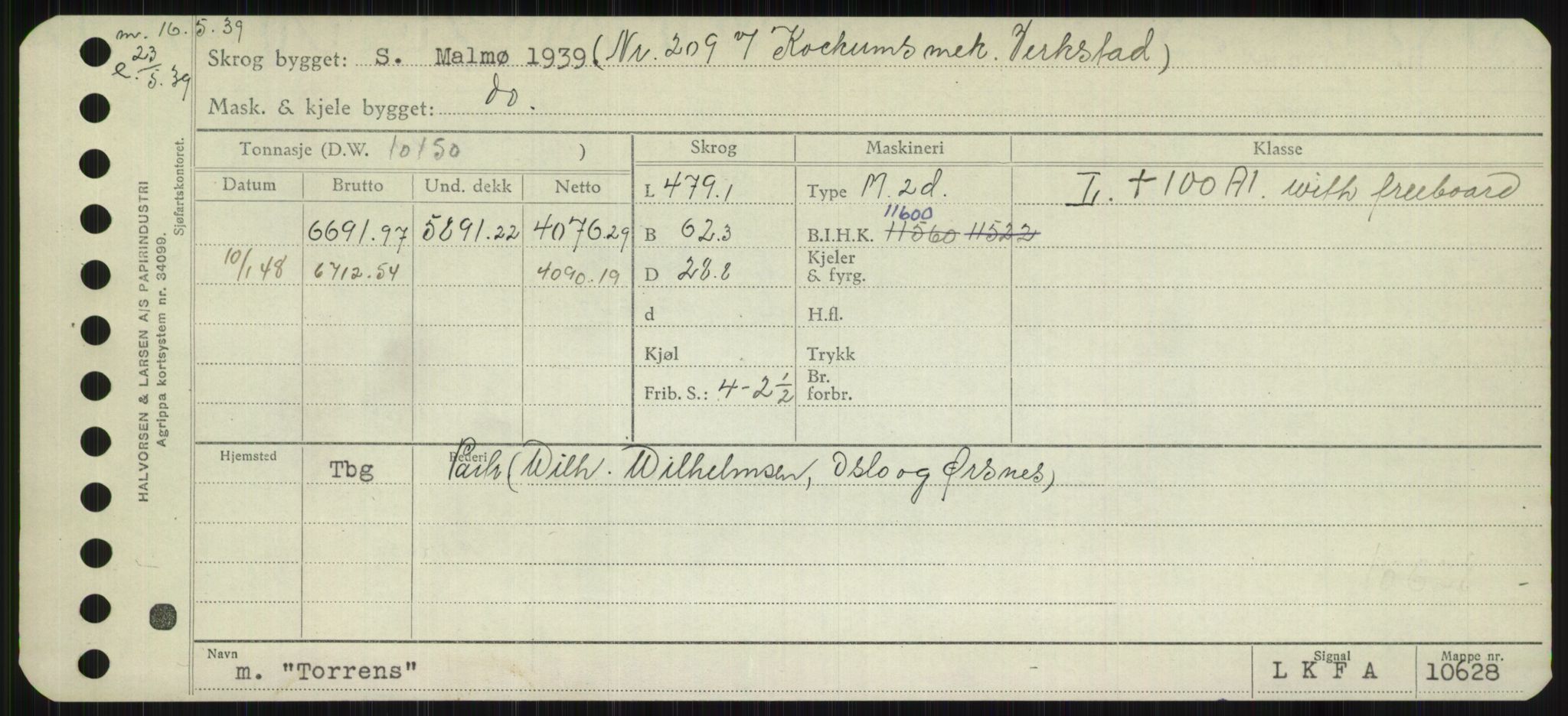 Sjøfartsdirektoratet med forløpere, Skipsmålingen, RA/S-1627/H/Hb/L0005: Fartøy, T-Å, p. 189