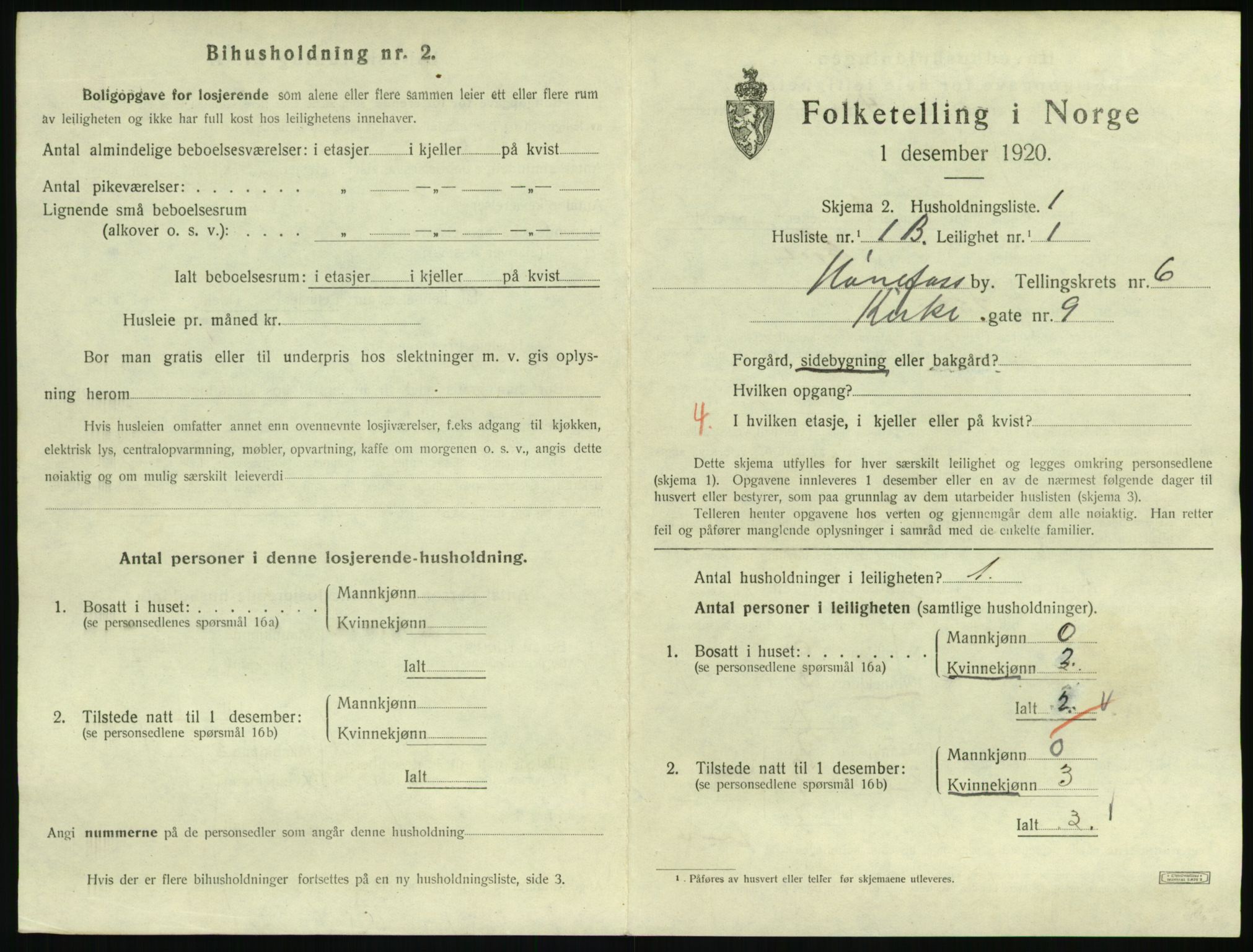 SAKO, 1920 census for Hønefoss, 1920, p. 1914