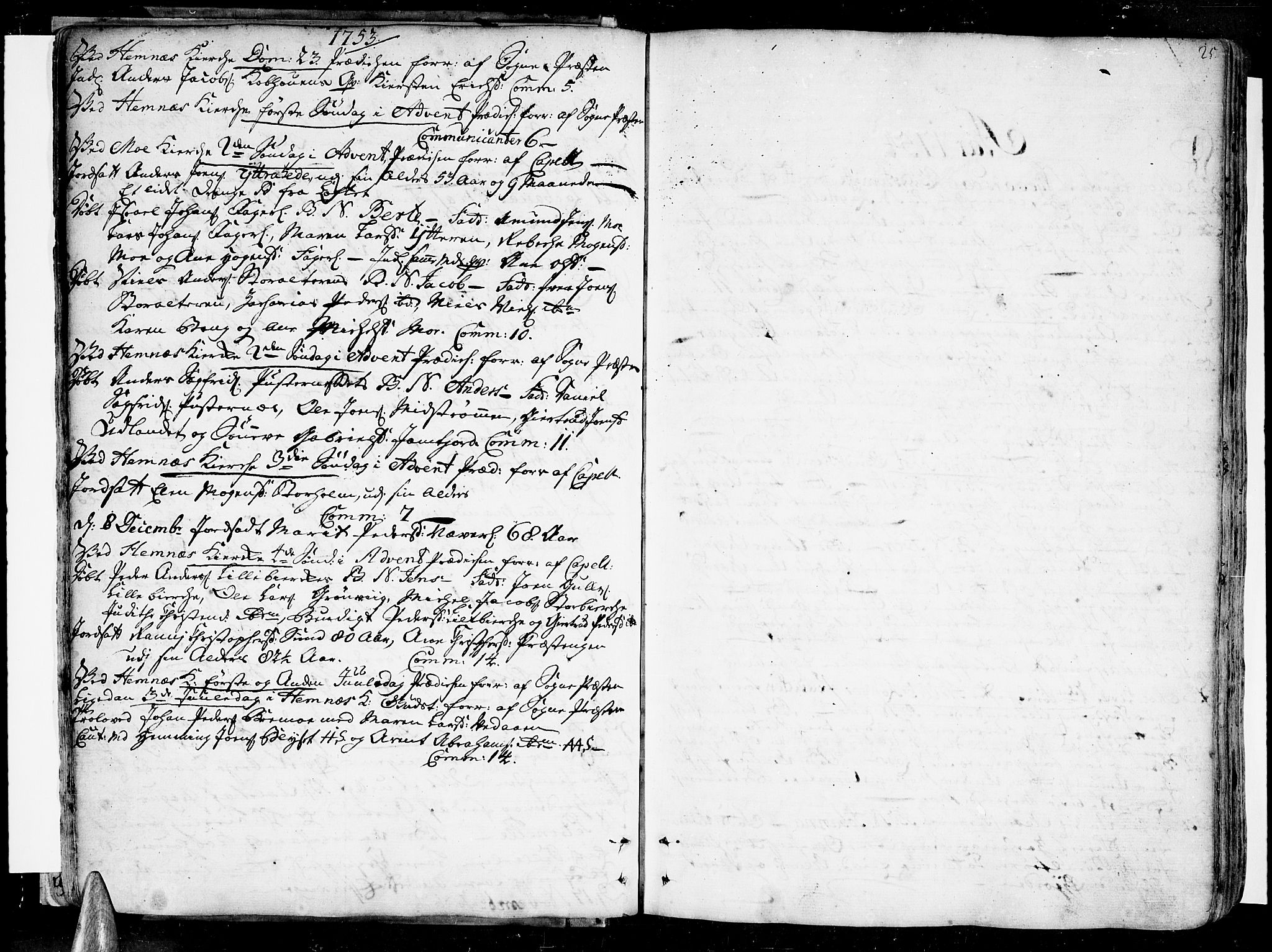 Ministerialprotokoller, klokkerbøker og fødselsregistre - Nordland, SAT/A-1459/825/L0348: Parish register (official) no. 825A04, 1752-1788, p. 25