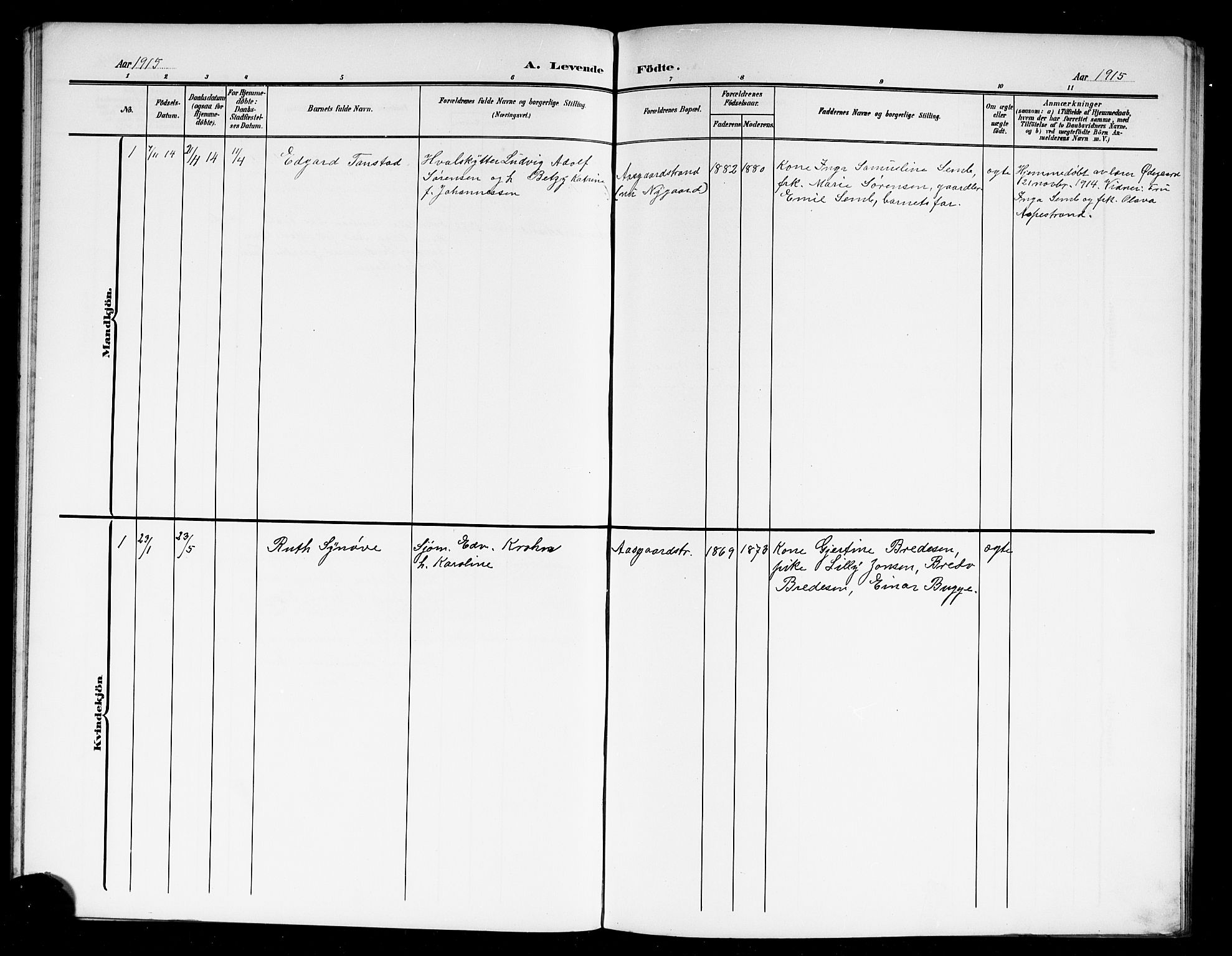 Borre kirkebøker, AV/SAKO-A-338/G/Gc/L0001: Parish register (copy) no. III 1, 1907-1920