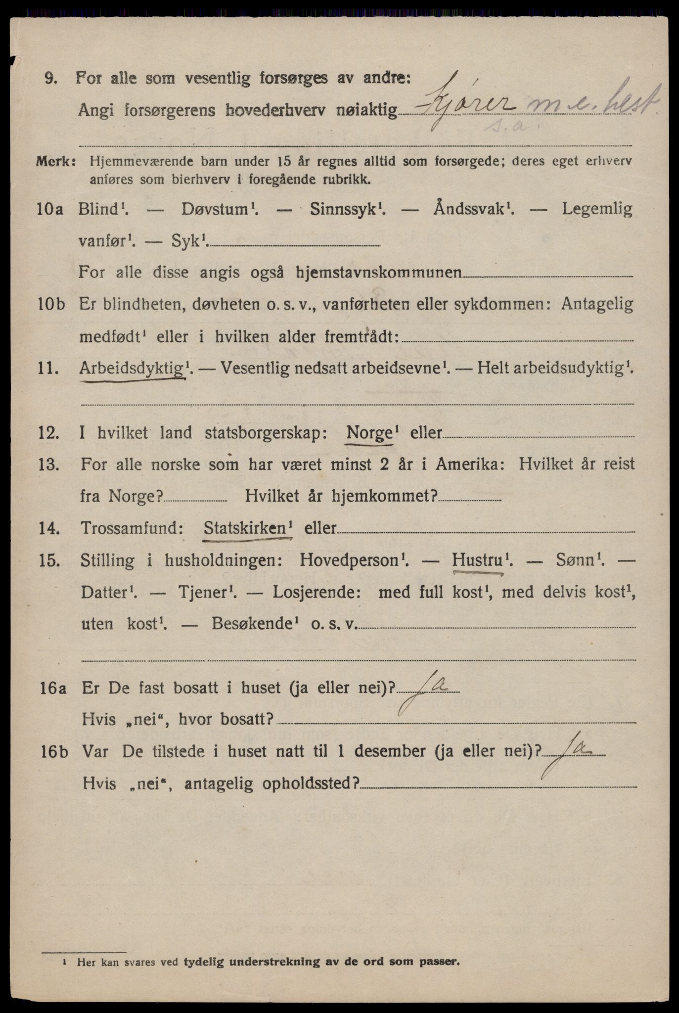 SAST, 1920 census for Sauda, 1920, p. 5267