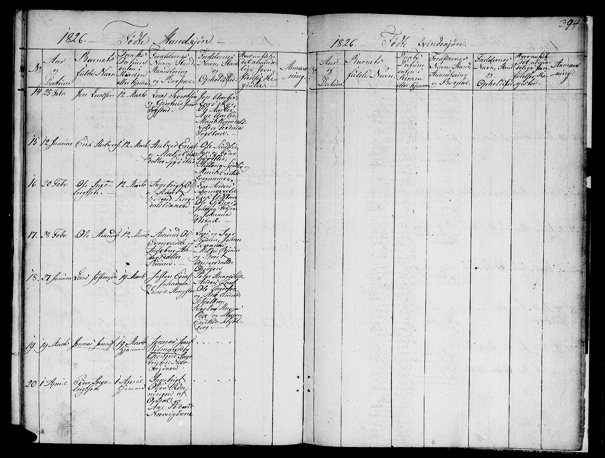 Ministerialprotokoller, klokkerbøker og fødselsregistre - Sør-Trøndelag, SAT/A-1456/668/L0803: Parish register (official) no. 668A03, 1800-1826, p. 394
