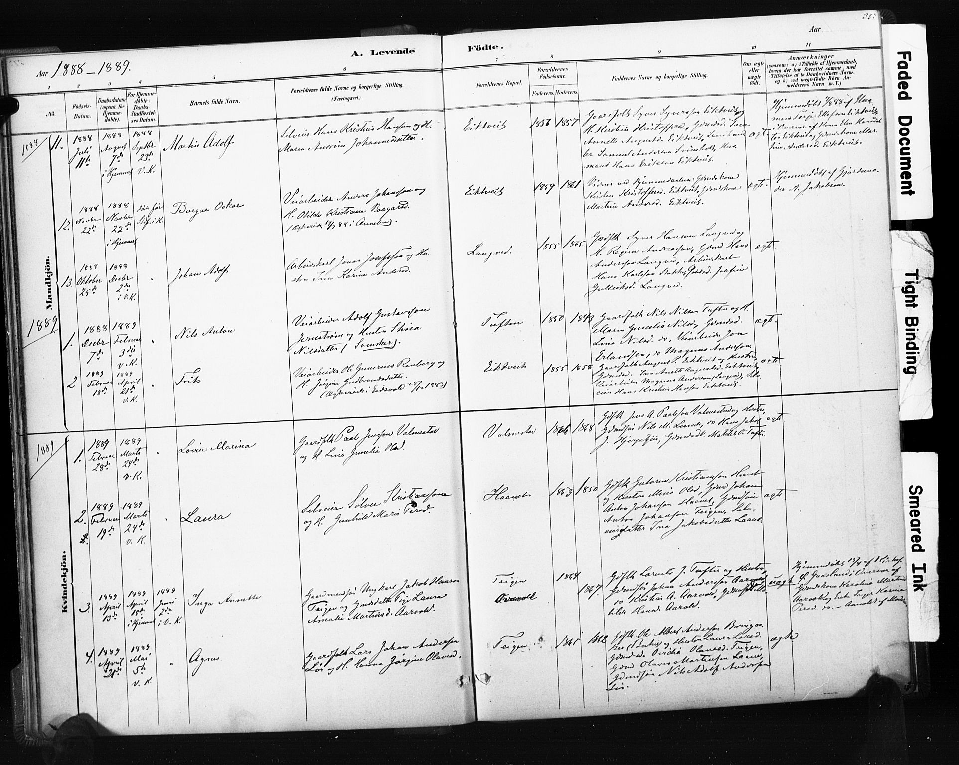 Ramnes kirkebøker, SAKO/A-314/F/Fc/L0001: Parish register (official) no. III 1, 1878-1899, p. 34-35