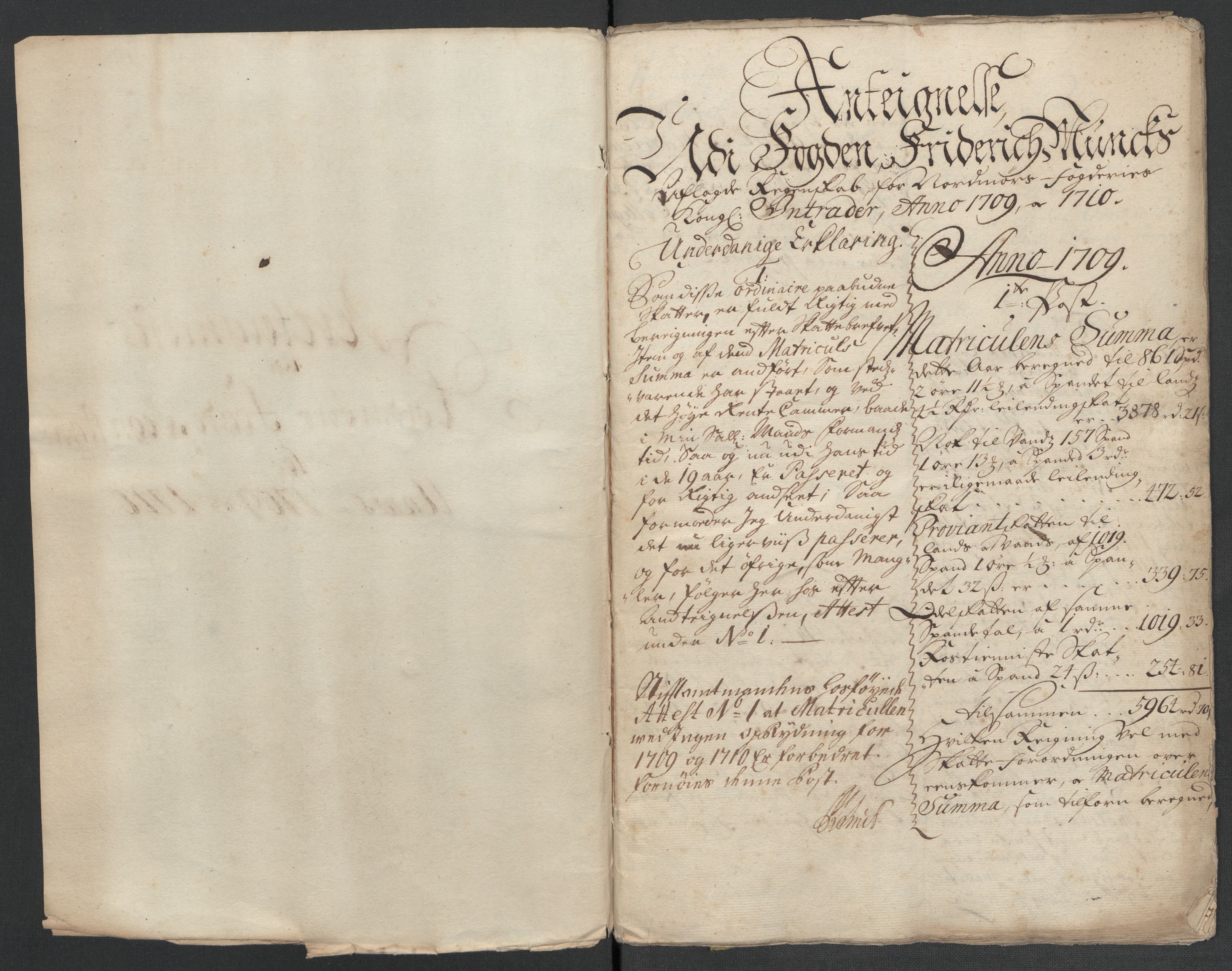 Rentekammeret inntil 1814, Reviderte regnskaper, Fogderegnskap, AV/RA-EA-4092/R56/L3744: Fogderegnskap Nordmøre, 1709-1710, p. 335