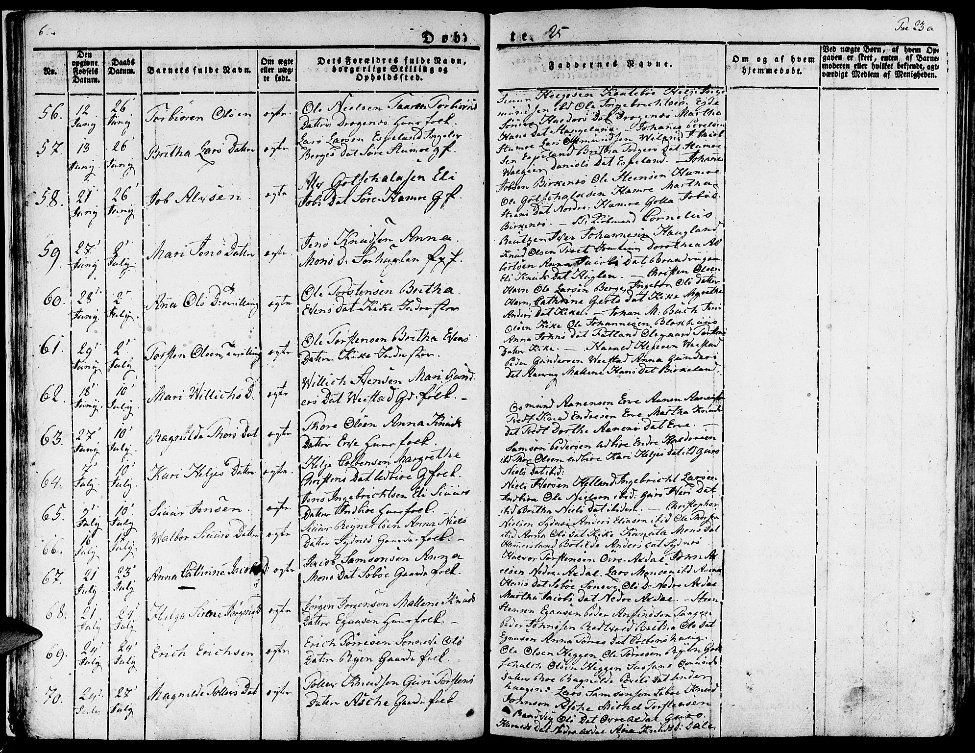 Fjelberg sokneprestembete, SAB/A-75201/H/Haa: Parish register (official) no. A 5, 1822-1834, p. 23