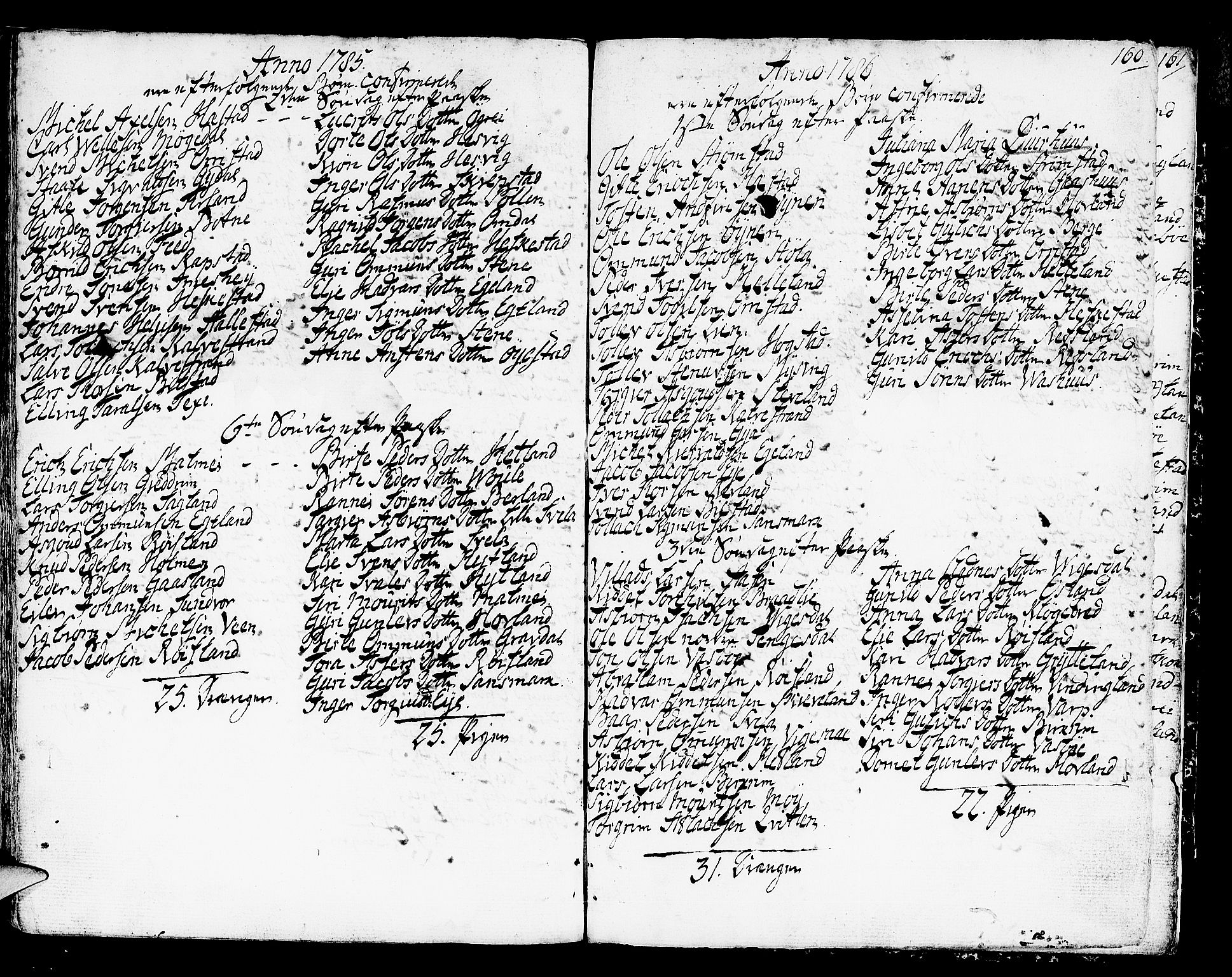 Helleland sokneprestkontor, SAST/A-101810: Parish register (official) no. A 2 /1, 1762-1791, p. 160