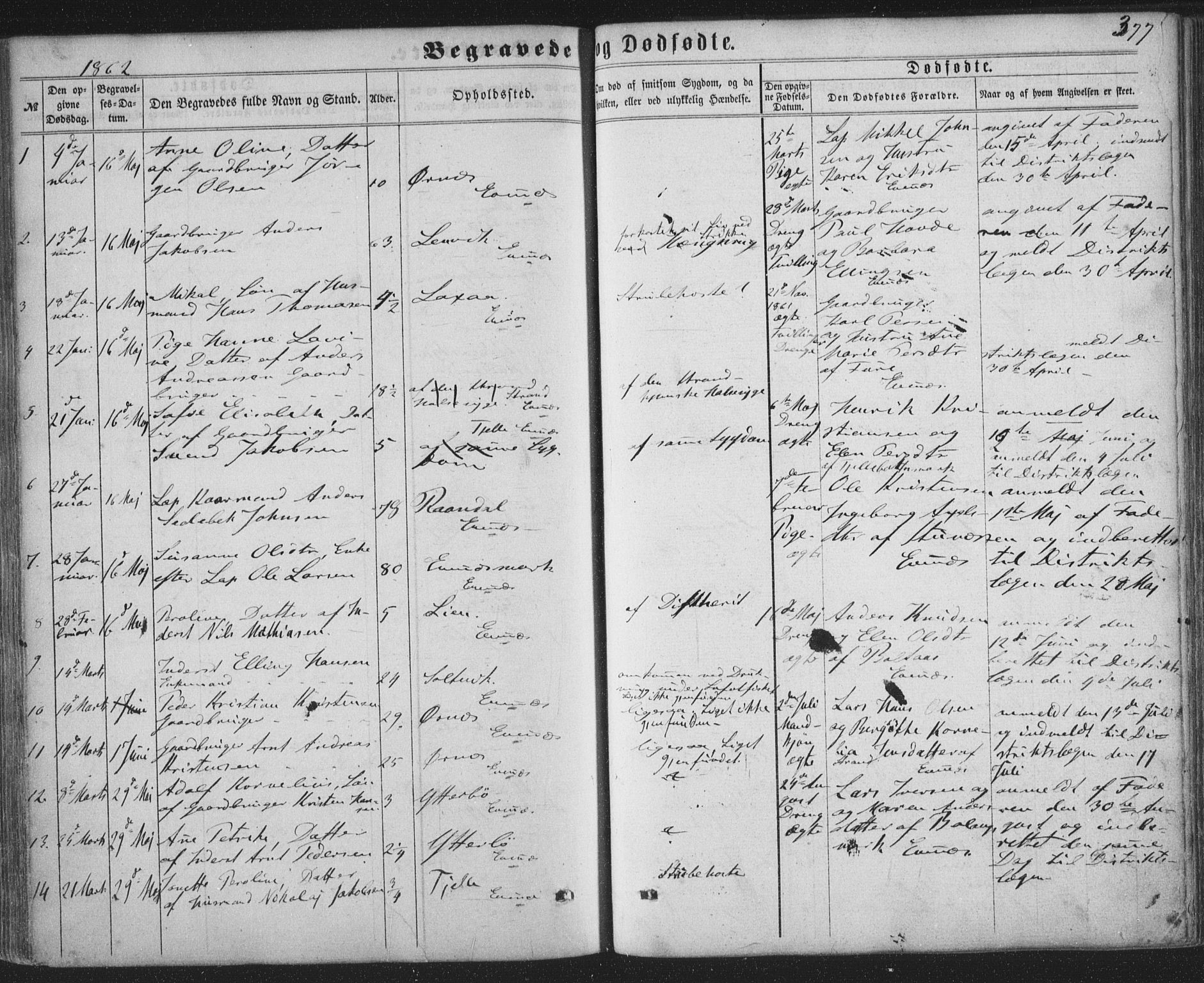 Ministerialprotokoller, klokkerbøker og fødselsregistre - Nordland, SAT/A-1459/863/L0896: Parish register (official) no. 863A08, 1861-1871, p. 377