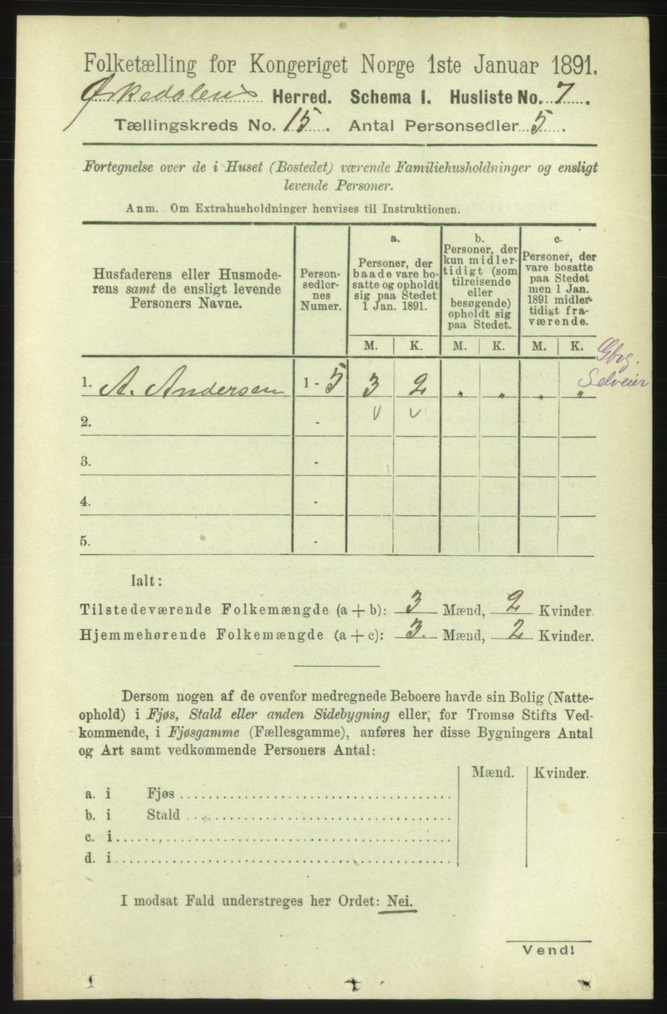 RA, 1891 census for 1638 Orkdal, 1891, p. 6846