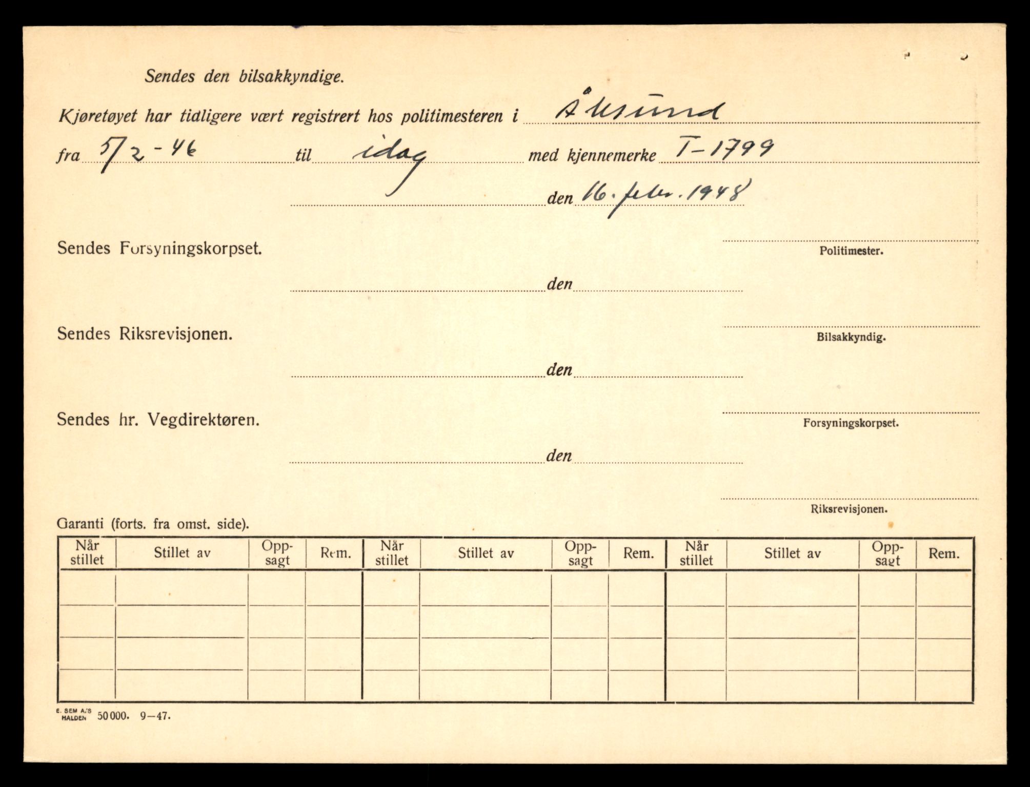 Møre og Romsdal vegkontor - Ålesund trafikkstasjon, AV/SAT-A-4099/F/Fe/L0015: Registreringskort for kjøretøy T 1700 - T 1850, 1927-1998, p. 1994