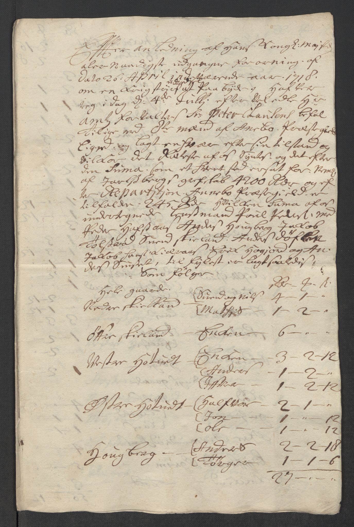 Rentekammeret inntil 1814, Reviderte regnskaper, Fogderegnskap, RA/EA-4092/R32/L1882: Fogderegnskap Jarlsberg grevskap, 1718, p. 267