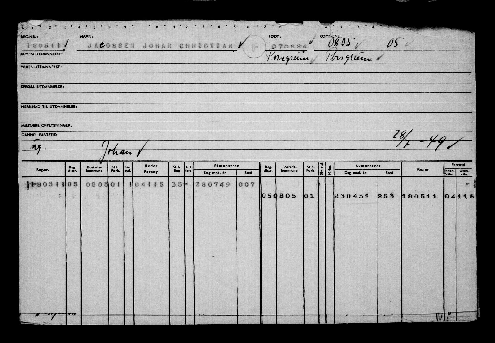 Direktoratet for sjømenn, AV/RA-S-3545/G/Gb/L0234: Hovedkort, 1924, p. 507