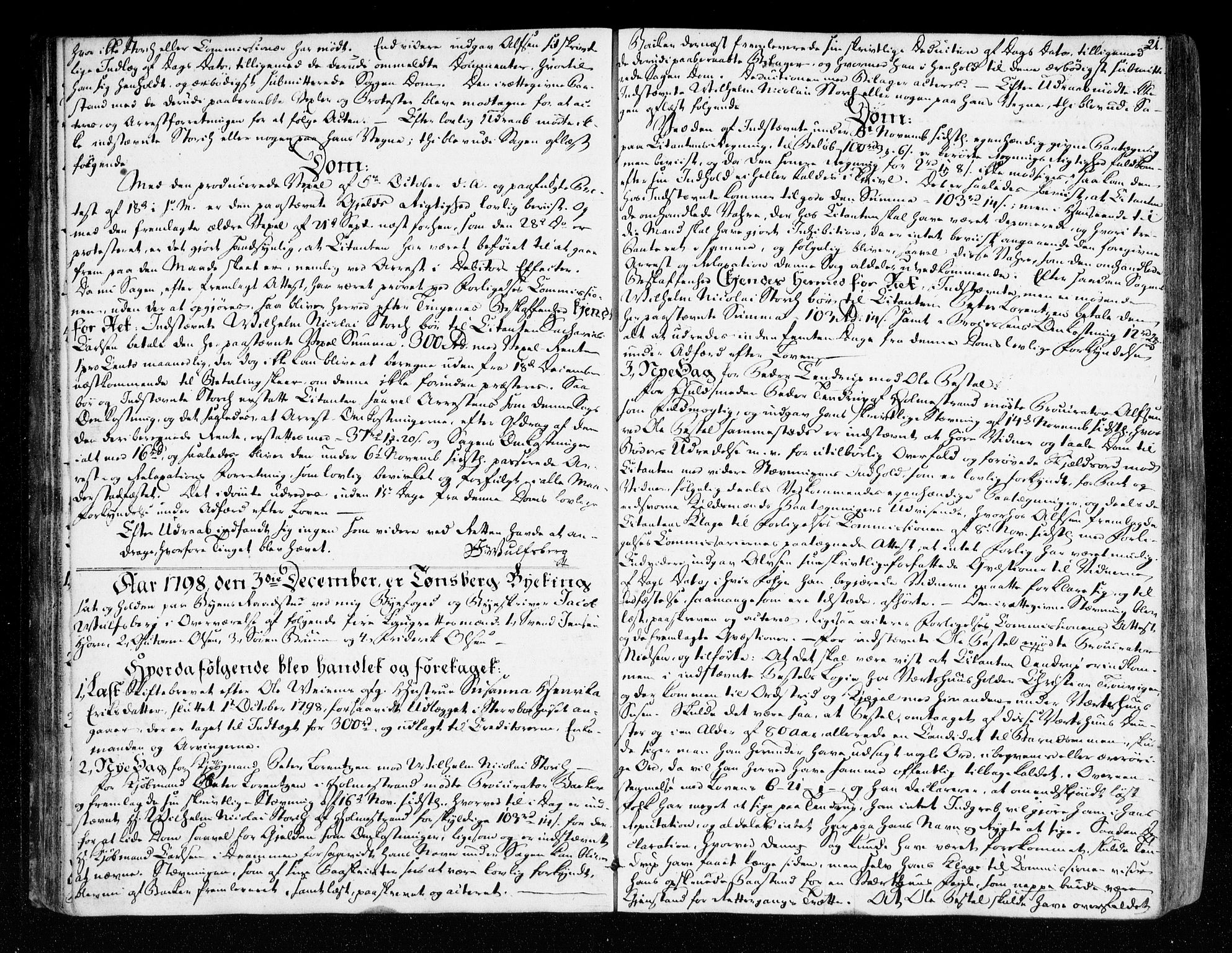Tønsberg byfogd, AV/SAKO-A-224/F/Fa/L0021: Tingbok, 1798-1807, p. 21