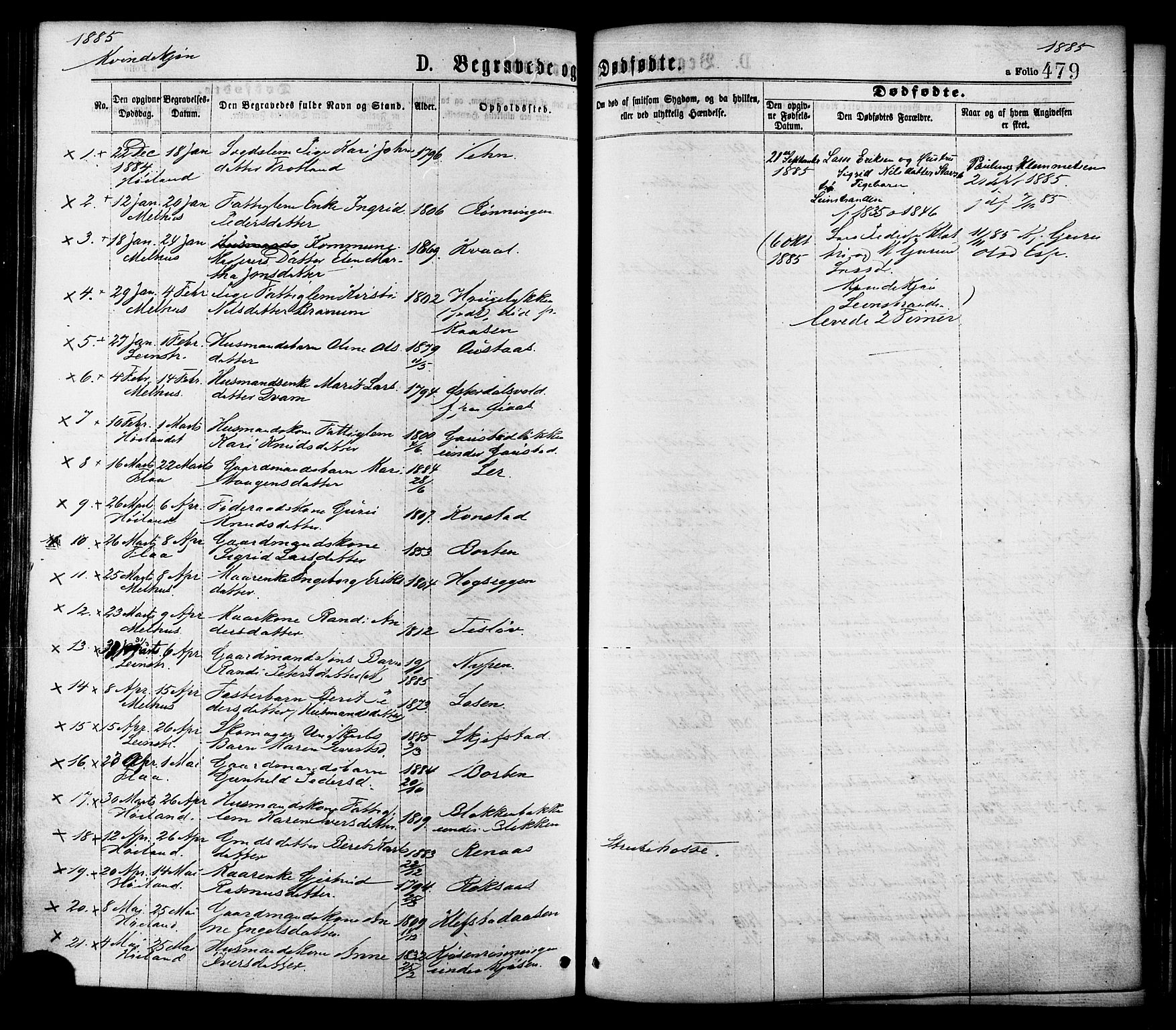 Ministerialprotokoller, klokkerbøker og fødselsregistre - Sør-Trøndelag, SAT/A-1456/691/L1079: Parish register (official) no. 691A11, 1873-1886, p. 479