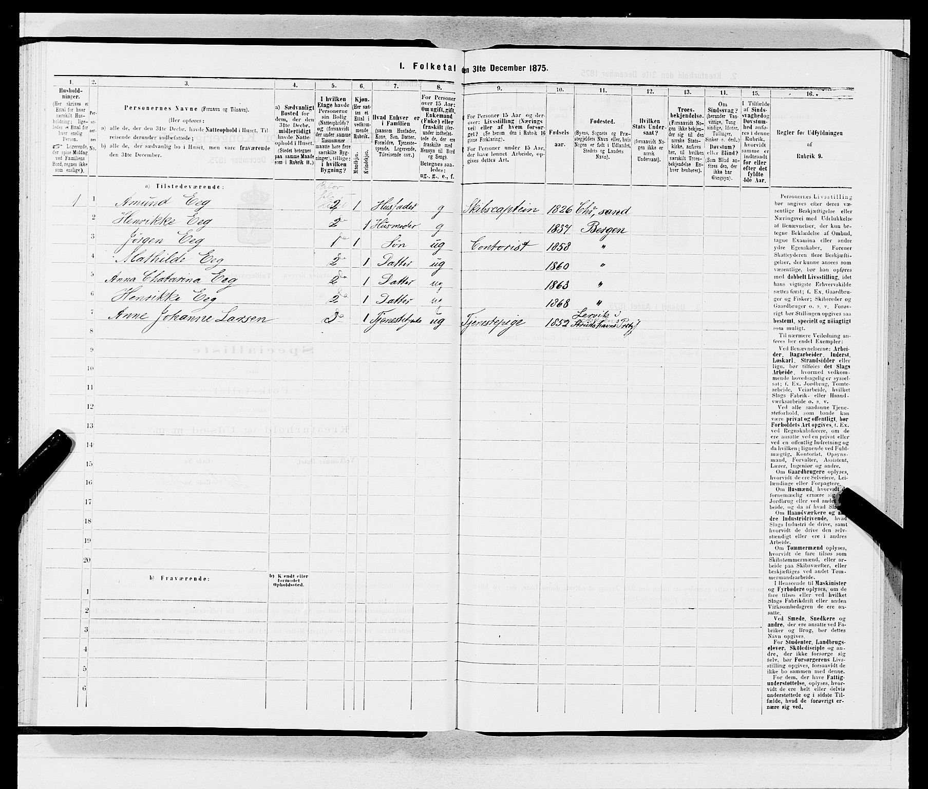 SAB, 1875 census for 1301 Bergen, 1875, p. 4681