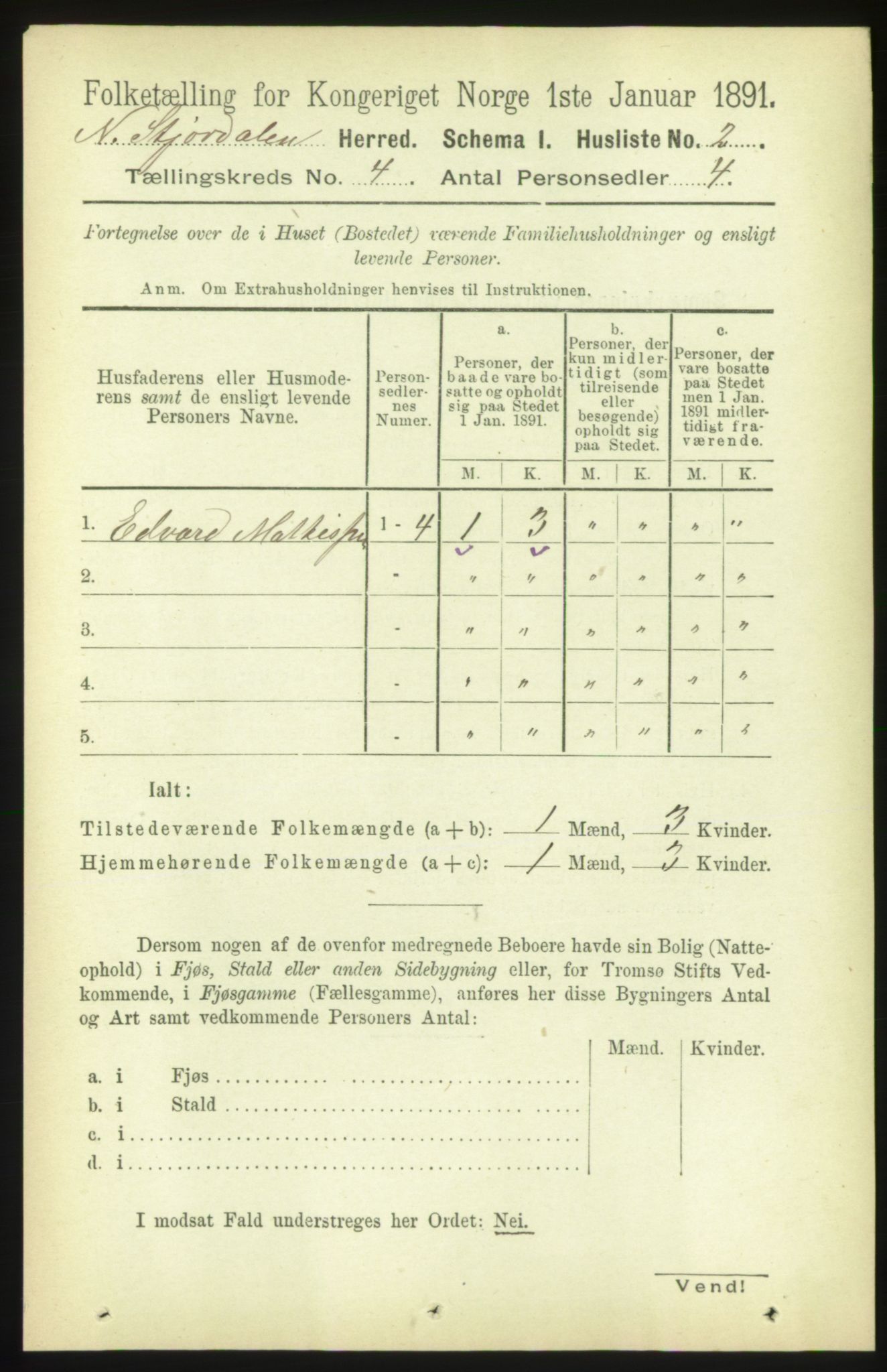 RA, 1891 census for 1714 Nedre Stjørdal, 1891, p. 1570