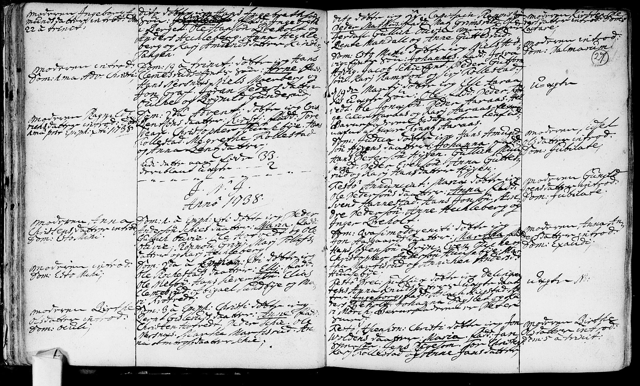 Røyken kirkebøker, AV/SAKO-A-241/F/Fa/L0002: Parish register (official) no. 2, 1731-1782, p. 27