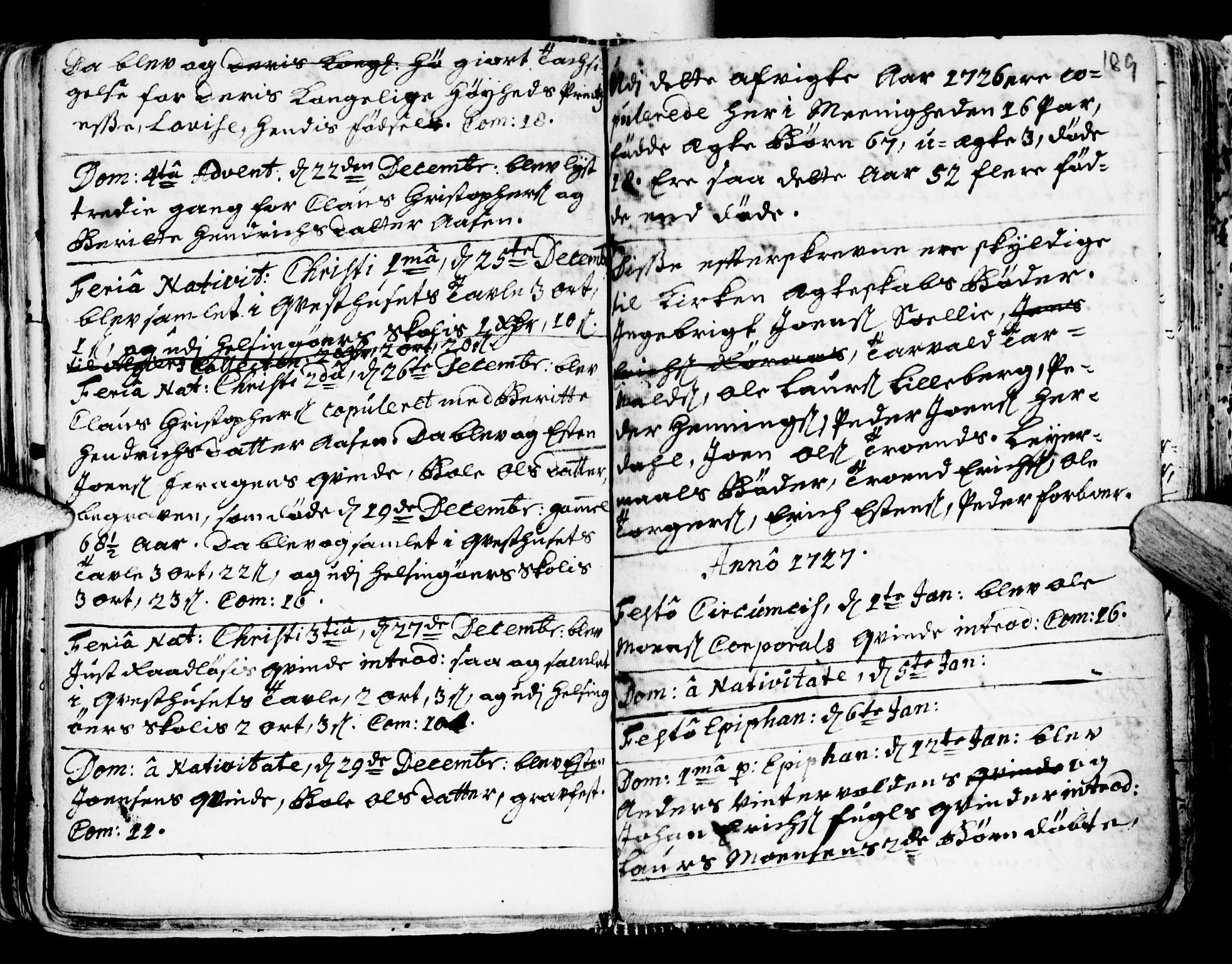 Ministerialprotokoller, klokkerbøker og fødselsregistre - Sør-Trøndelag, SAT/A-1456/681/L0924: Parish register (official) no. 681A02, 1720-1731, p. 188-189