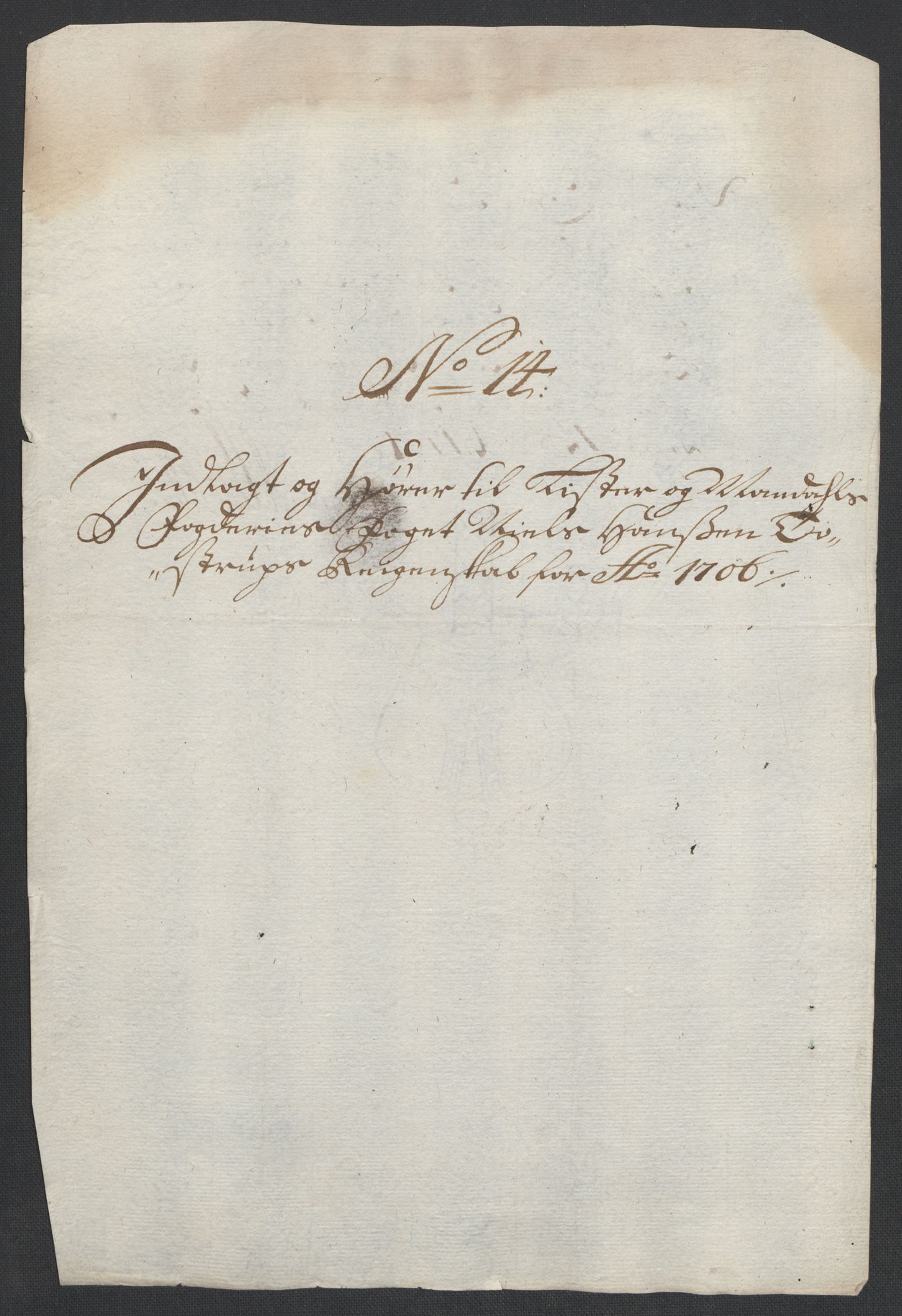 Rentekammeret inntil 1814, Reviderte regnskaper, Fogderegnskap, AV/RA-EA-4092/R43/L2551: Fogderegnskap Lista og Mandal, 1705-1709, p. 310