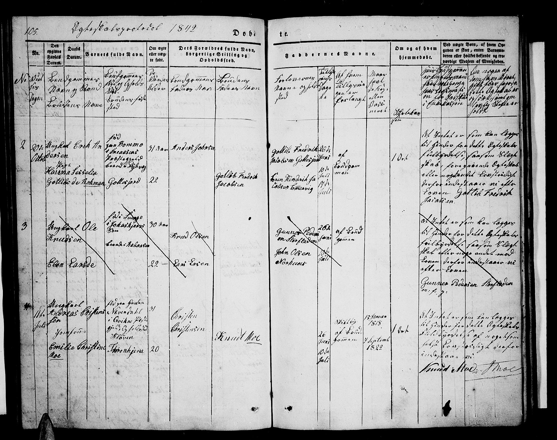 Tranøy sokneprestkontor, AV/SATØ-S-1313/I/Ia/Iab/L0001klokker: Parish register (copy) no. 1, 1835-1853, p. 105