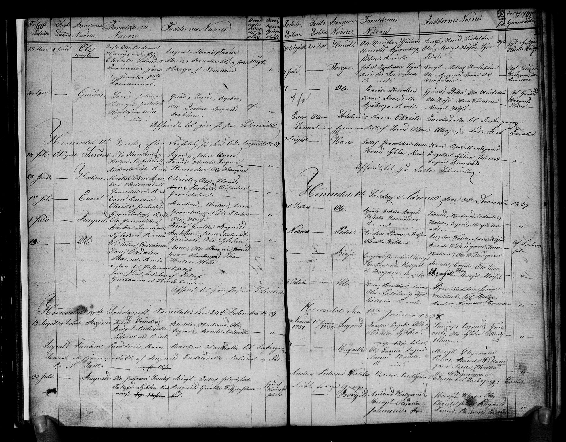Gol kirkebøker, SAKO/A-226/G/Gb/L0001: Parish register (copy) no. II 1, 1831-1838, p. 40-41