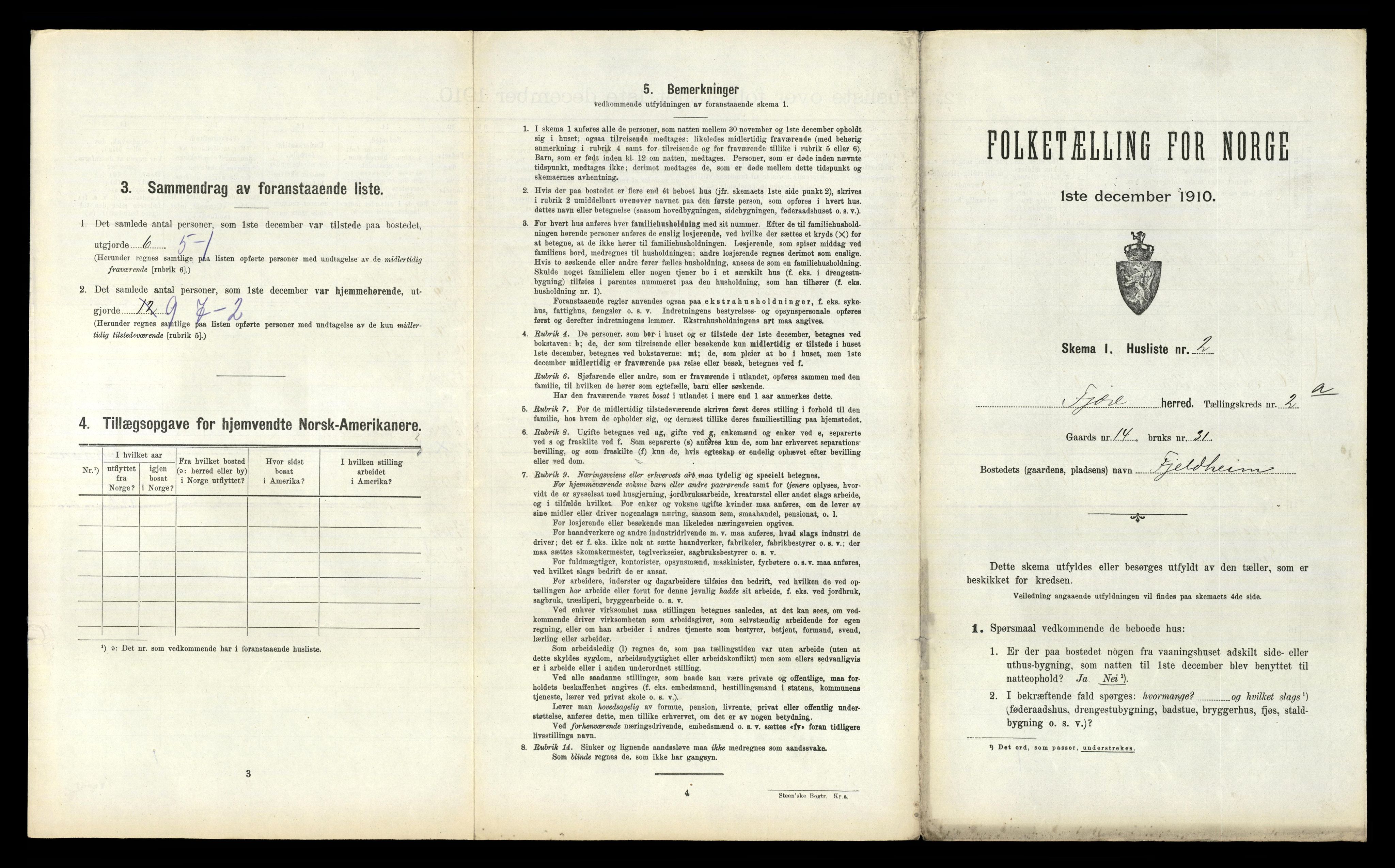 RA, 1910 census for Fjære, 1910, p. 495