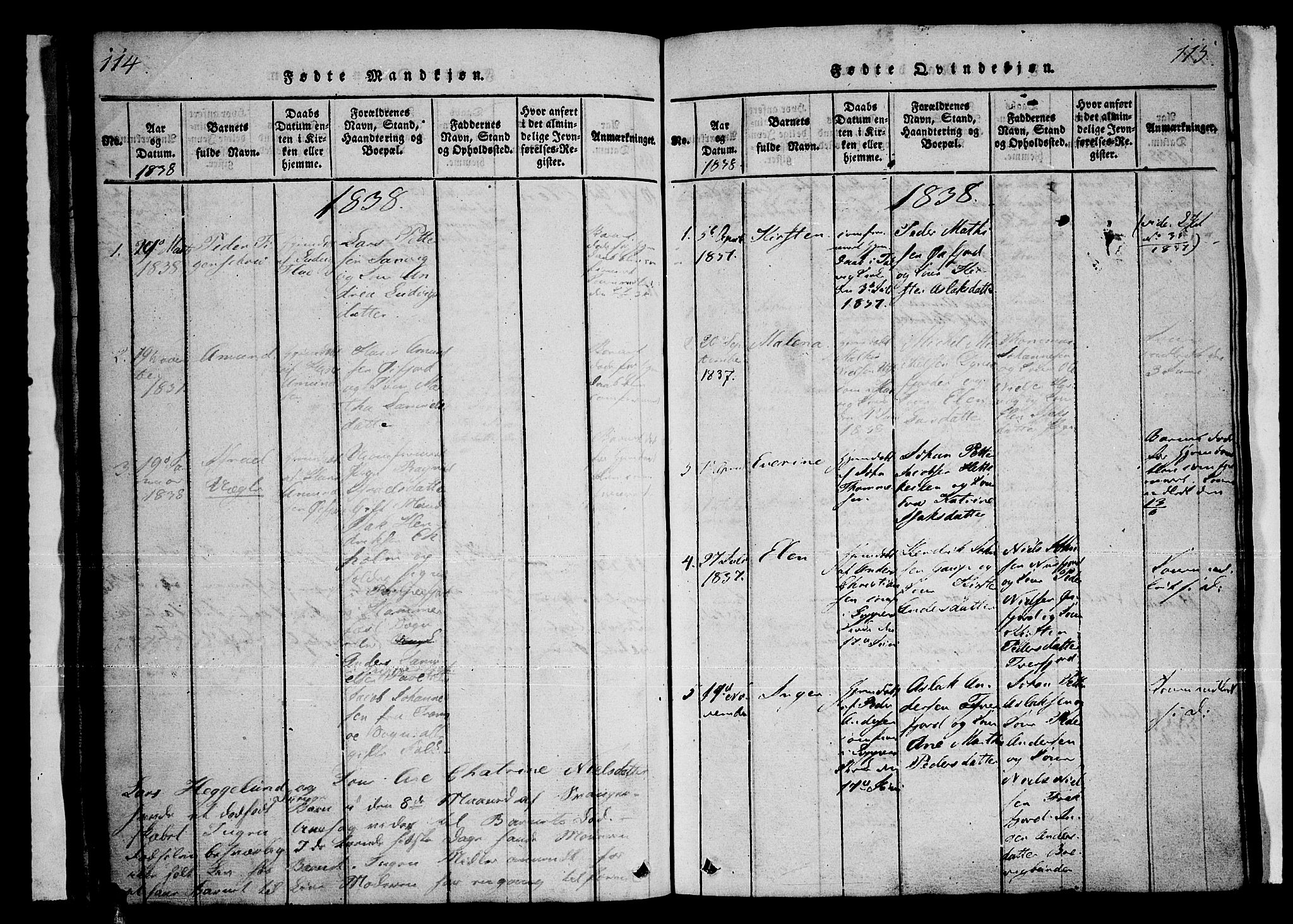 Loppa sokneprestkontor, SATØ/S-1339/H/Ha/L0003kirke: Parish register (official) no. 3, 1820-1848, p. 114-115