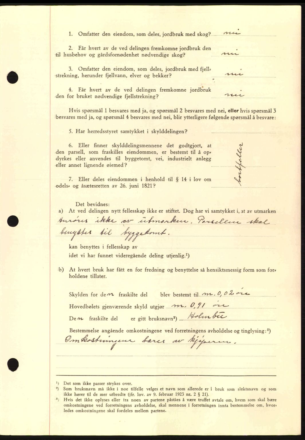 Nordmøre sorenskriveri, AV/SAT-A-4132/1/2/2Ca: Mortgage book no. A91, 1941-1942, Diary no: : 2026/1941