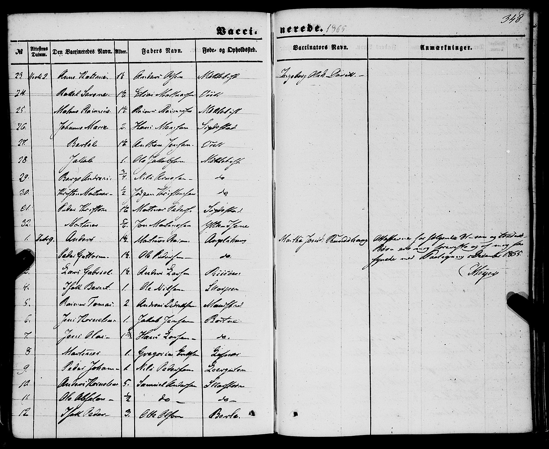 Davik sokneprestembete, AV/SAB-A-79701/H/Haa/Haaa/L0005: Parish register (official) no. A 5, 1850-1866, p. 348