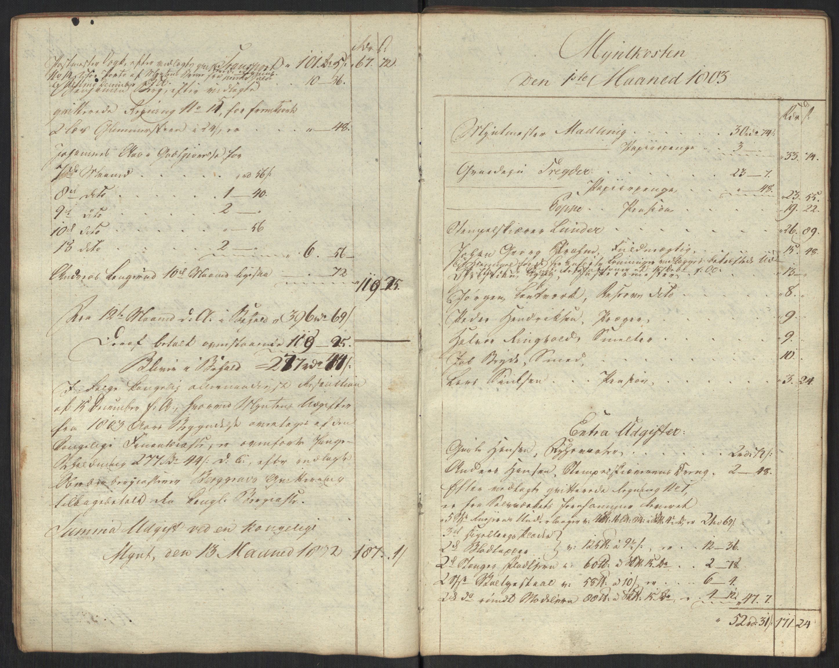 Rentekammeret inntil 1814, Realistisk ordnet avdeling, AV/RA-EA-4070/Oa/L0010: [Y8]: Regninger for Kongsbergs mynt., 1760-1805, p. 632