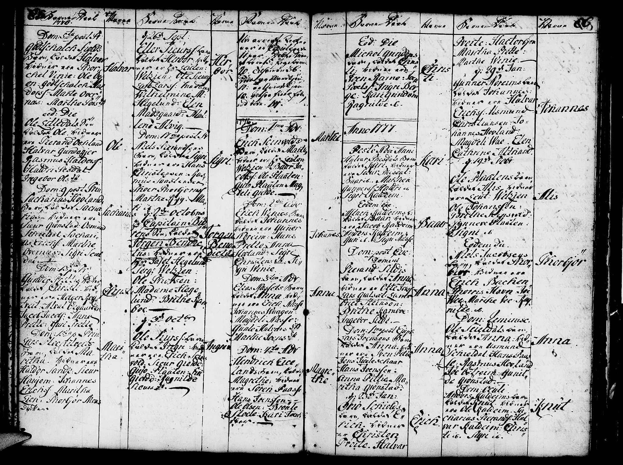 Etne sokneprestembete, SAB/A-75001/H/Haa: Parish register (official) no. A 3 /1, 1755-1782, p. 85-86