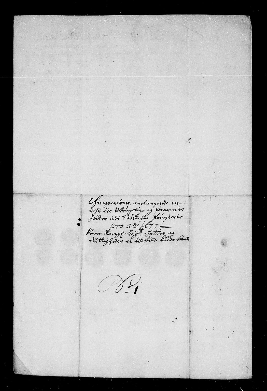 Rentekammeret inntil 1814, Reviderte regnskaper, Stiftamtstueregnskaper, Trondheim stiftamt og Nordland amt, AV/RA-EA-6044/R/Re/L0046: Trondheim stiftamt og Nordland amt, 1677