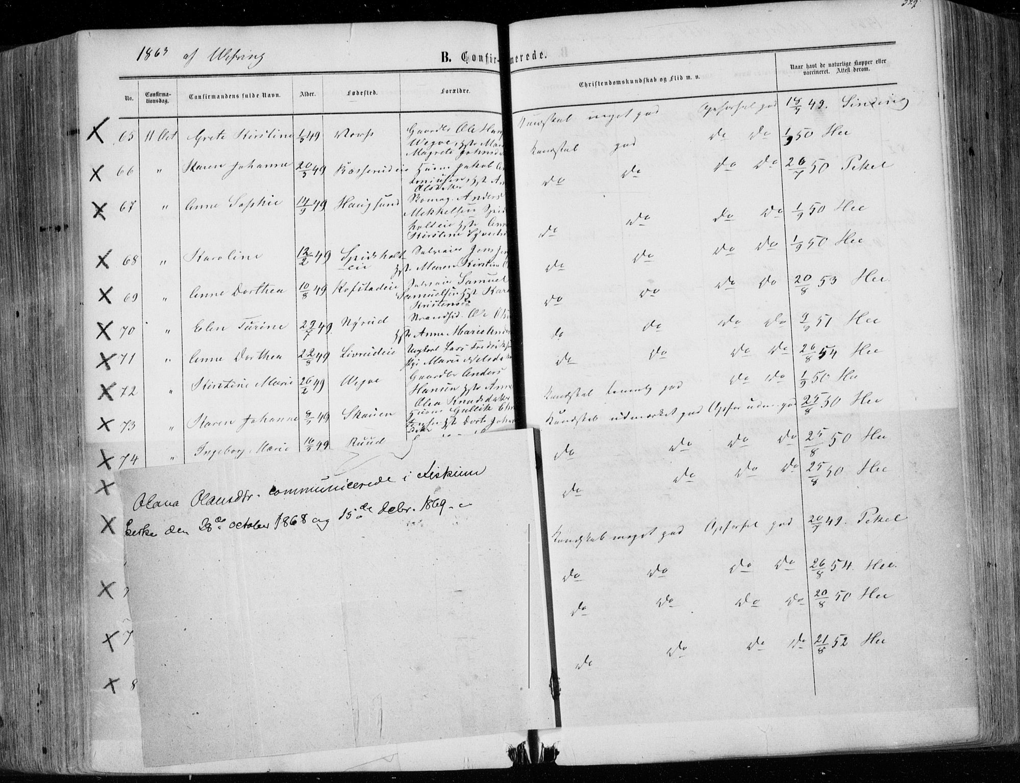 Eiker kirkebøker, AV/SAKO-A-4/F/Fa/L0016: Parish register (official) no. I 16, 1860-1868