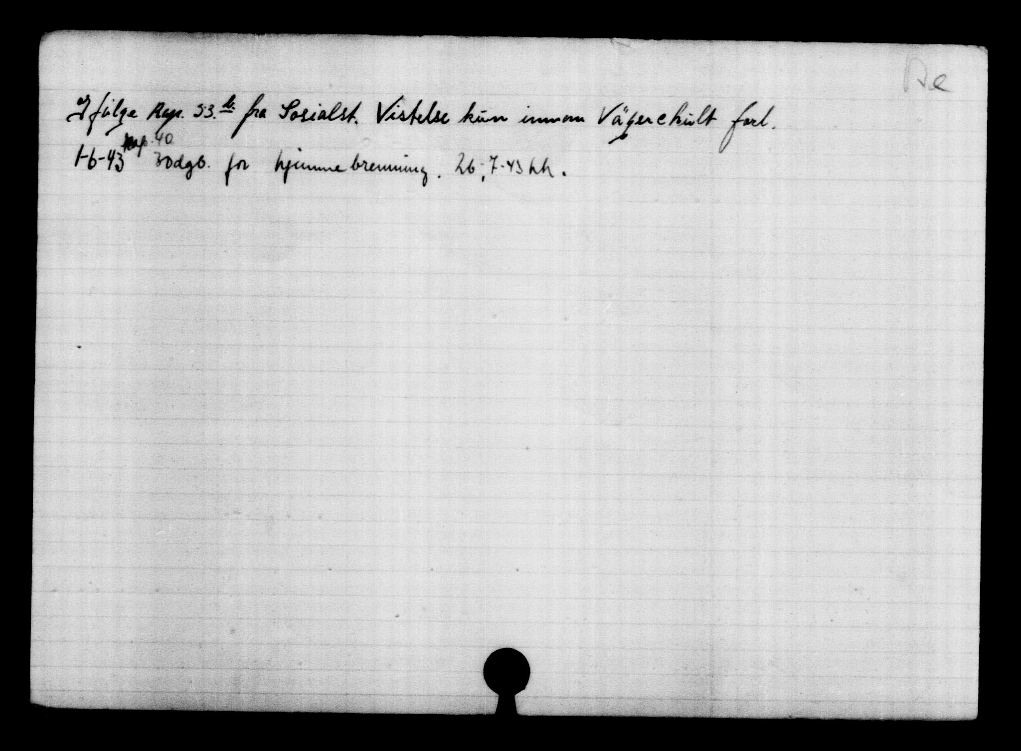 Utenriksstasjonene, Legasjonen i Stockholm, Flyktningkontoret, AV/RA-S-6753/V/Va/L0005: Kjesäterkartoteket, flyktninger med registreringsnr. 6600-9417, 1940-1945, p. 591