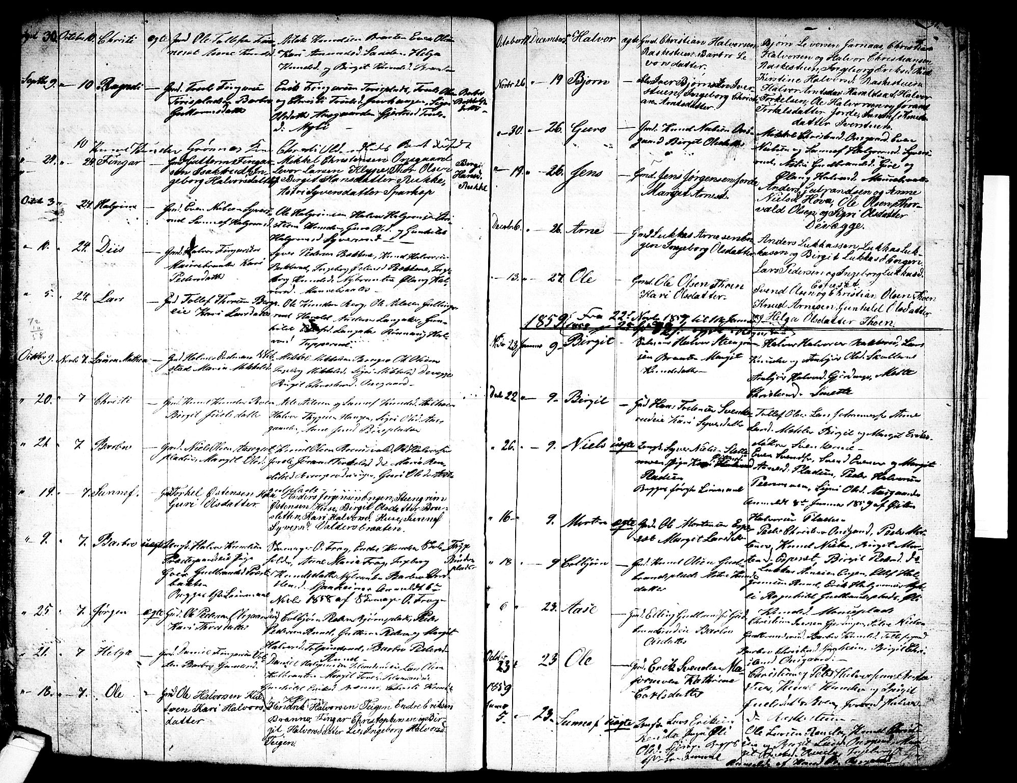 Nes kirkebøker, SAKO/A-236/G/Ga/L0001: Parish register (copy) no. I 1, 1843-1872