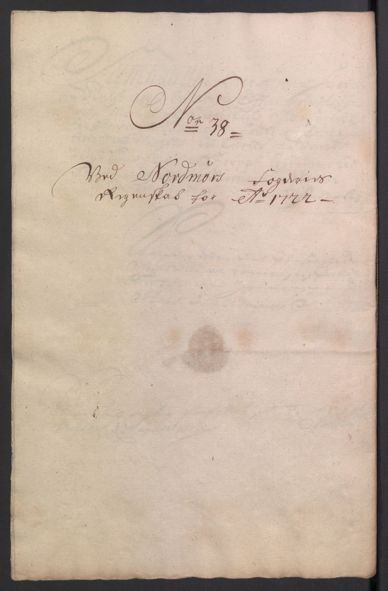 Rentekammeret inntil 1814, Reviderte regnskaper, Fogderegnskap, RA/EA-4092/R56/L3755: Fogderegnskap Nordmøre, 1722, p. 274