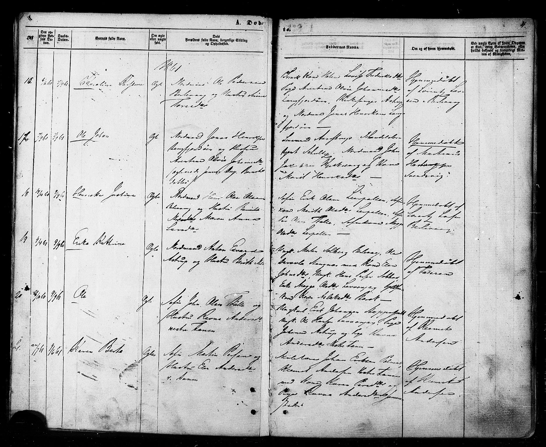 Tana sokneprestkontor, AV/SATØ-S-1334/H/Ha/L0002kirke: Parish register (official) no. 2 /1, 1861-1877, p. 4